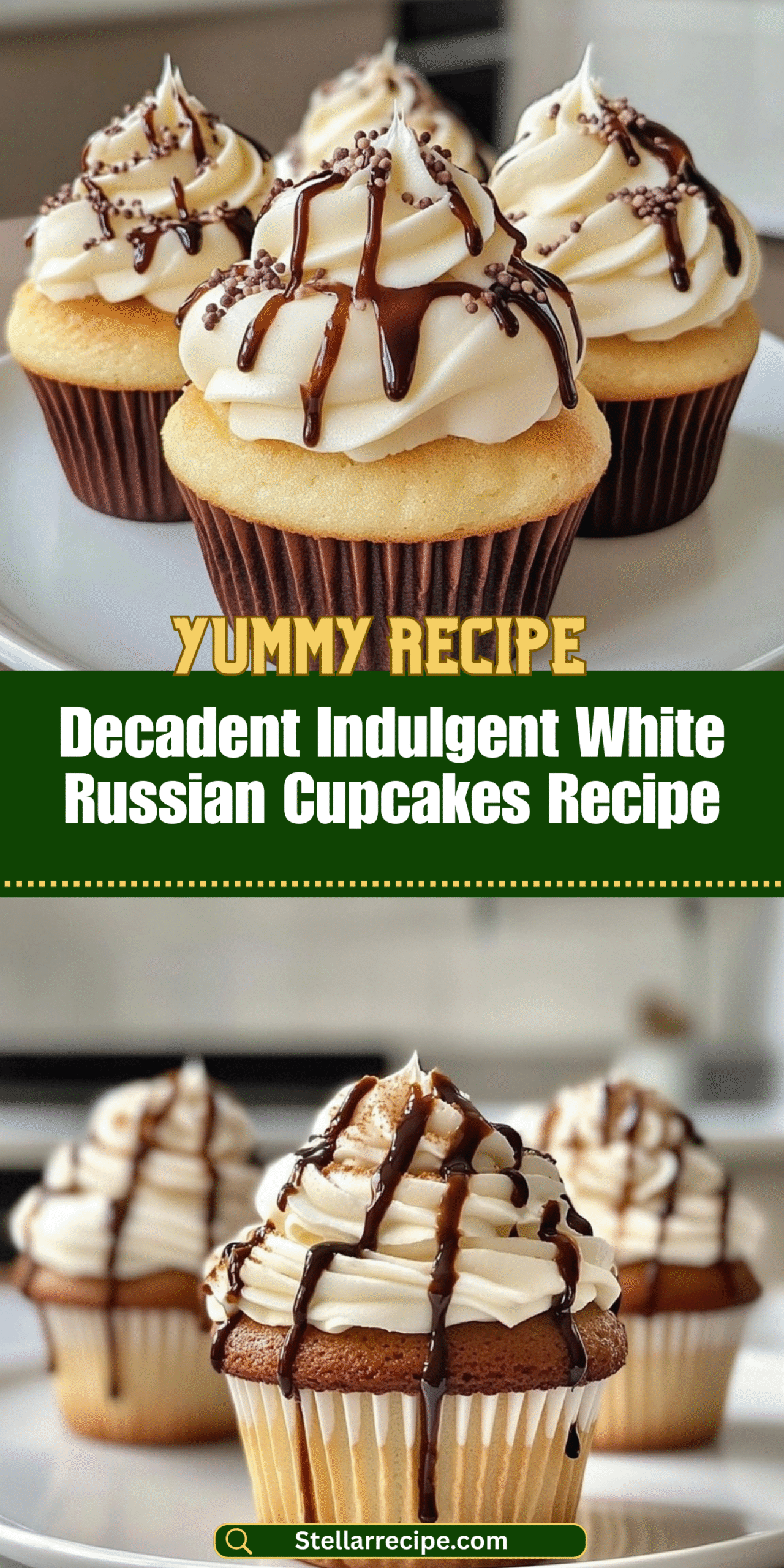 Decadent Indulgent White Russian Cupcakes Recipe