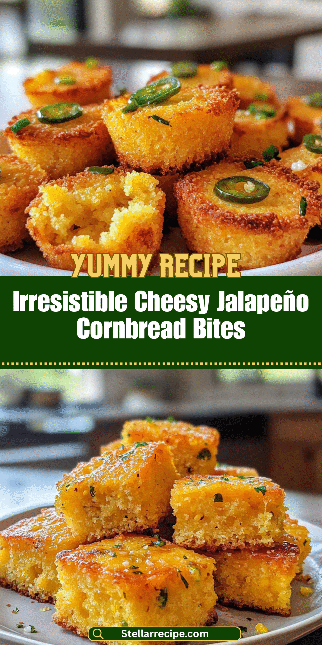 Irresistible Cheesy Jalapeño Cornbread Bites