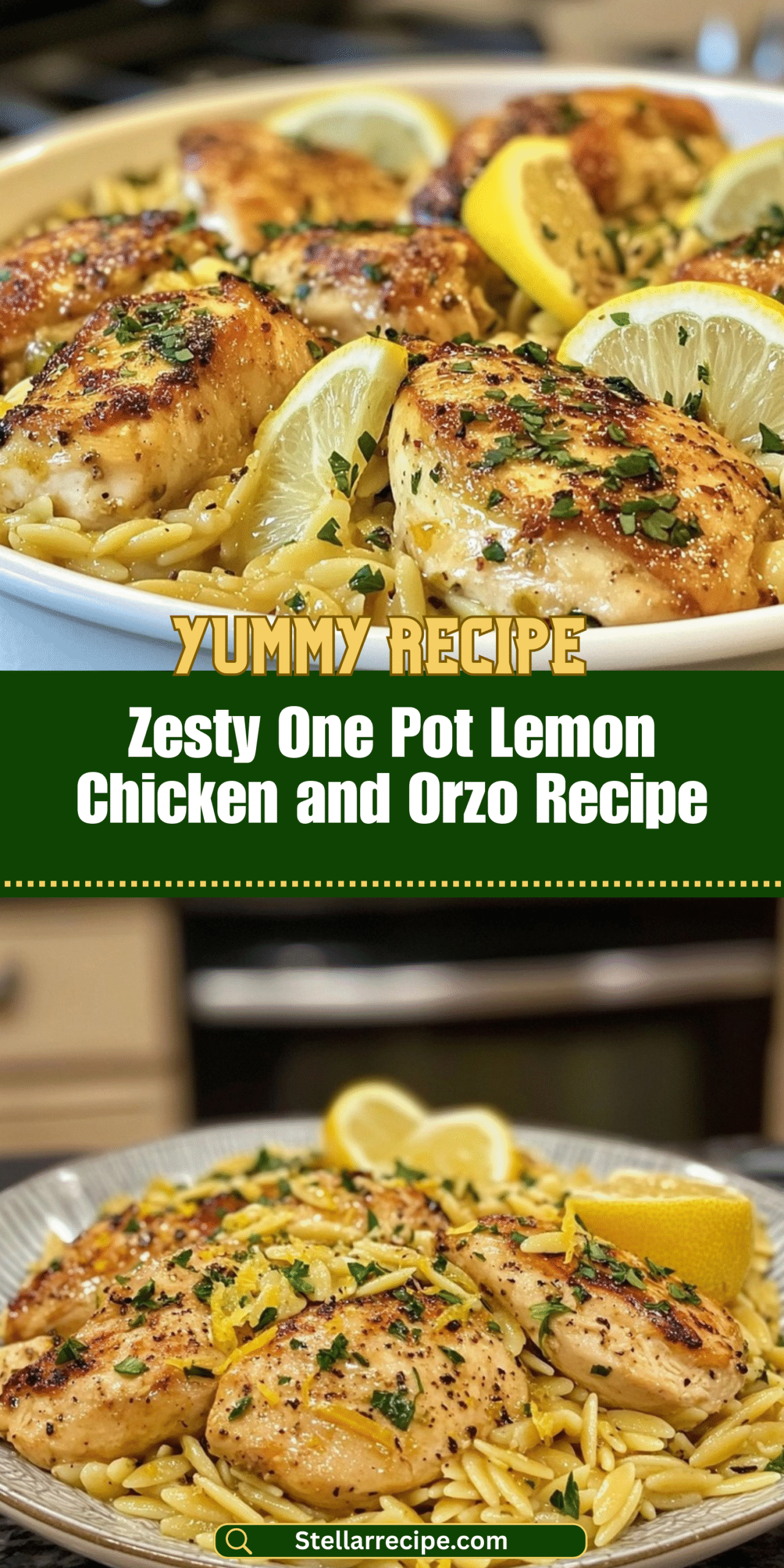 Zesty One Pot Lemon Chicken and Orzo Recipe