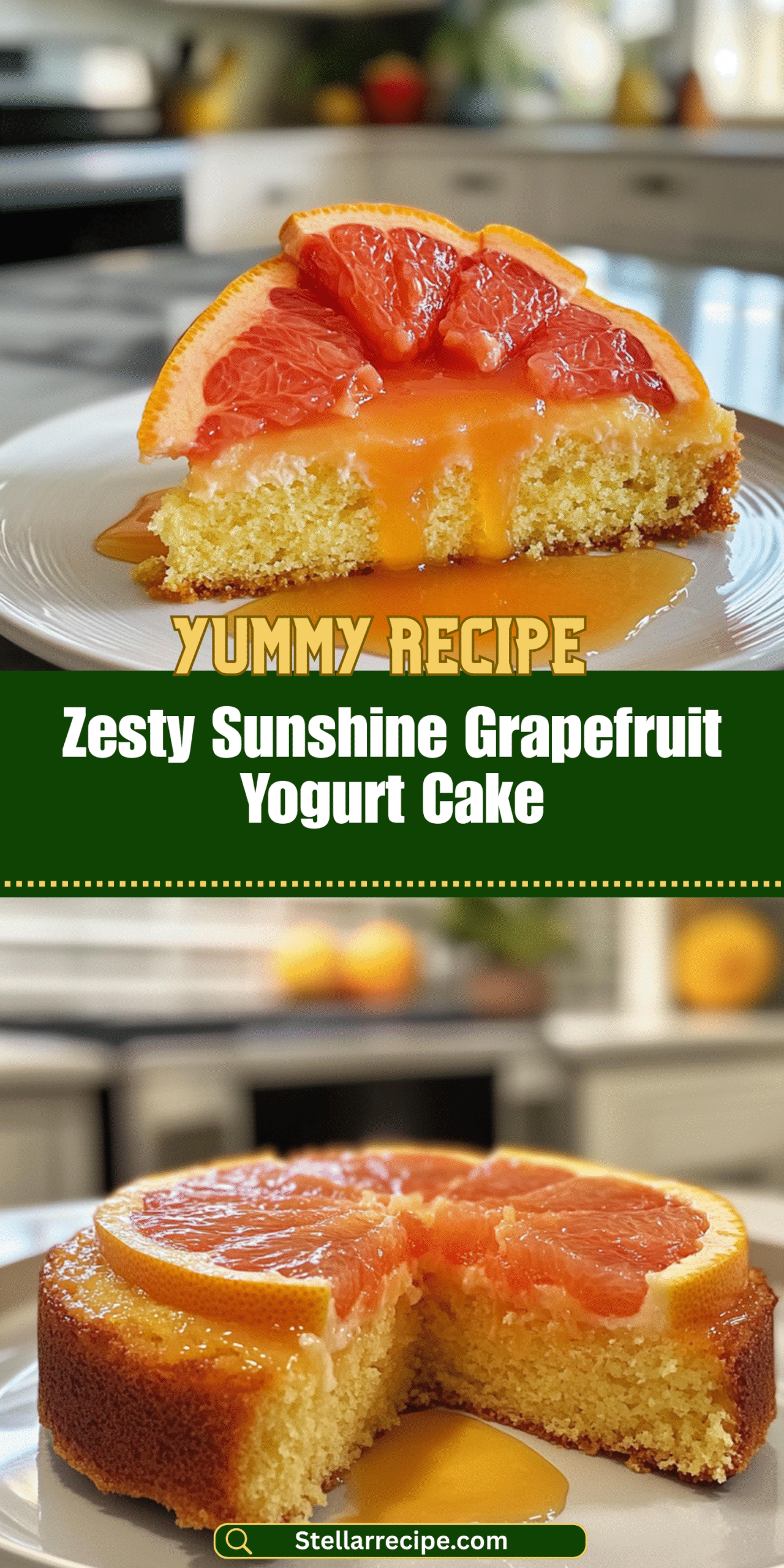 Zesty Sunshine Grapefruit Yogurt Cake