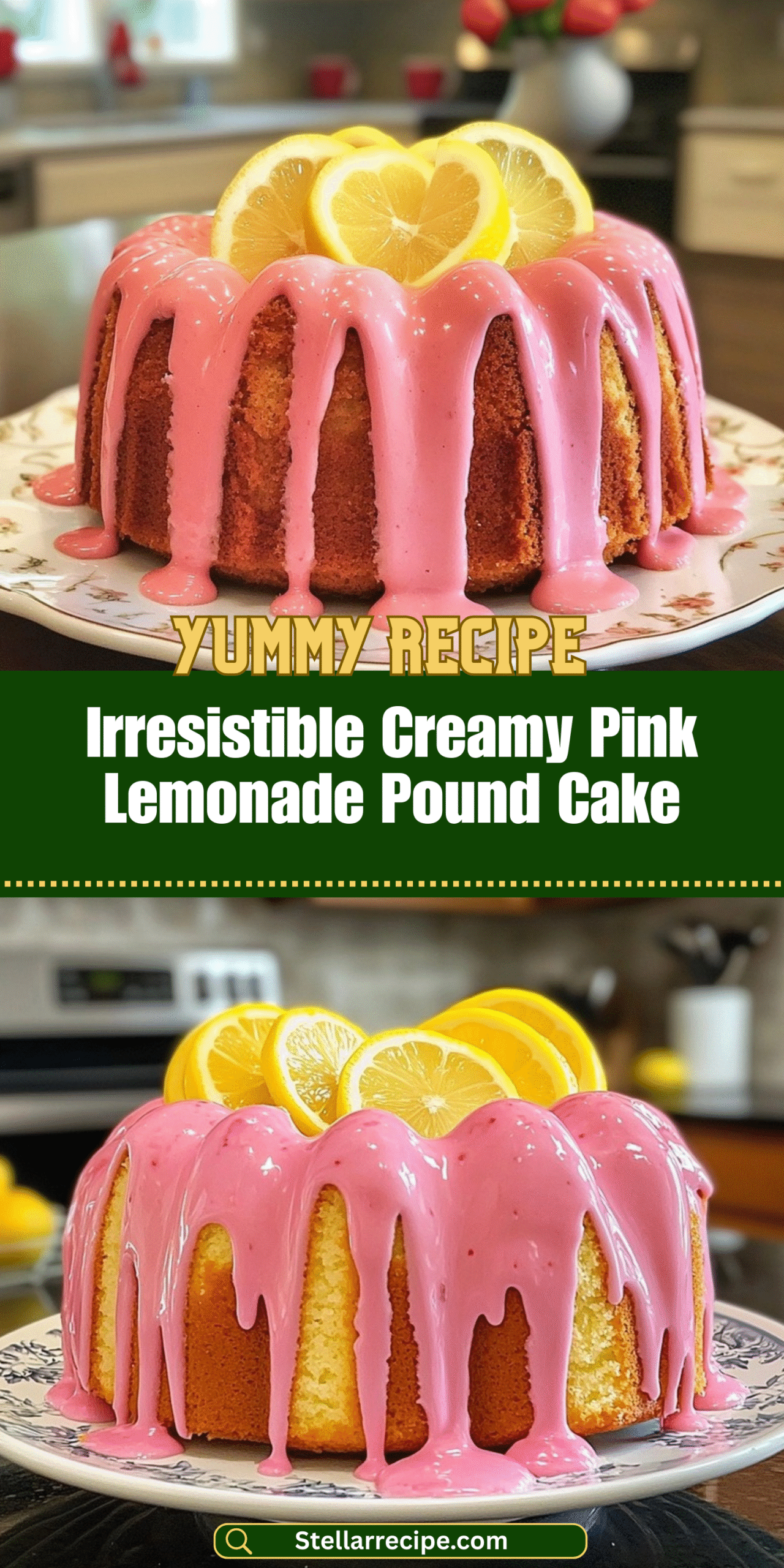 Irresistible Creamy Pink Lemonade Pound Cake