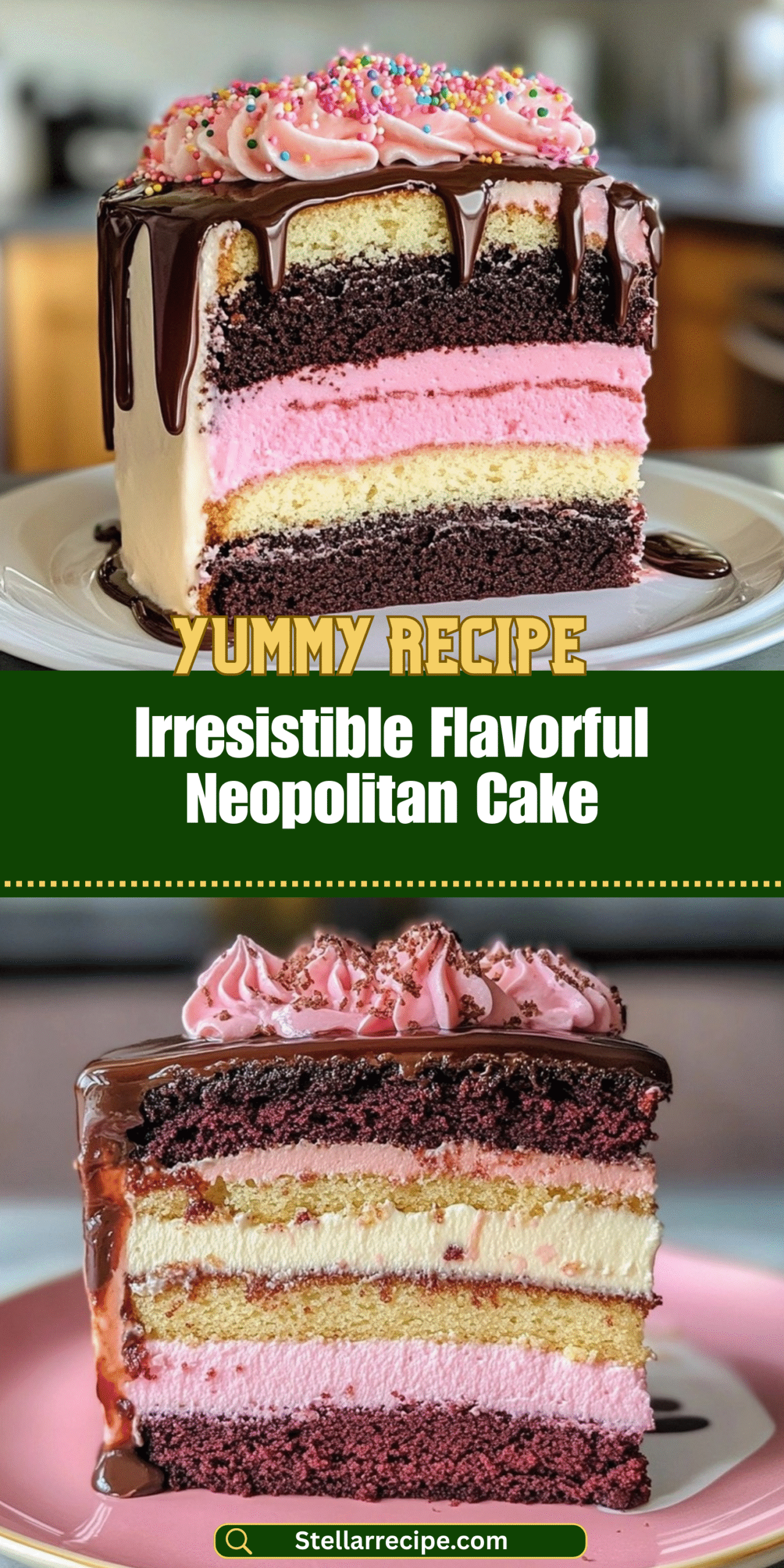 Irresistible Flavorful Neopolitan Cake