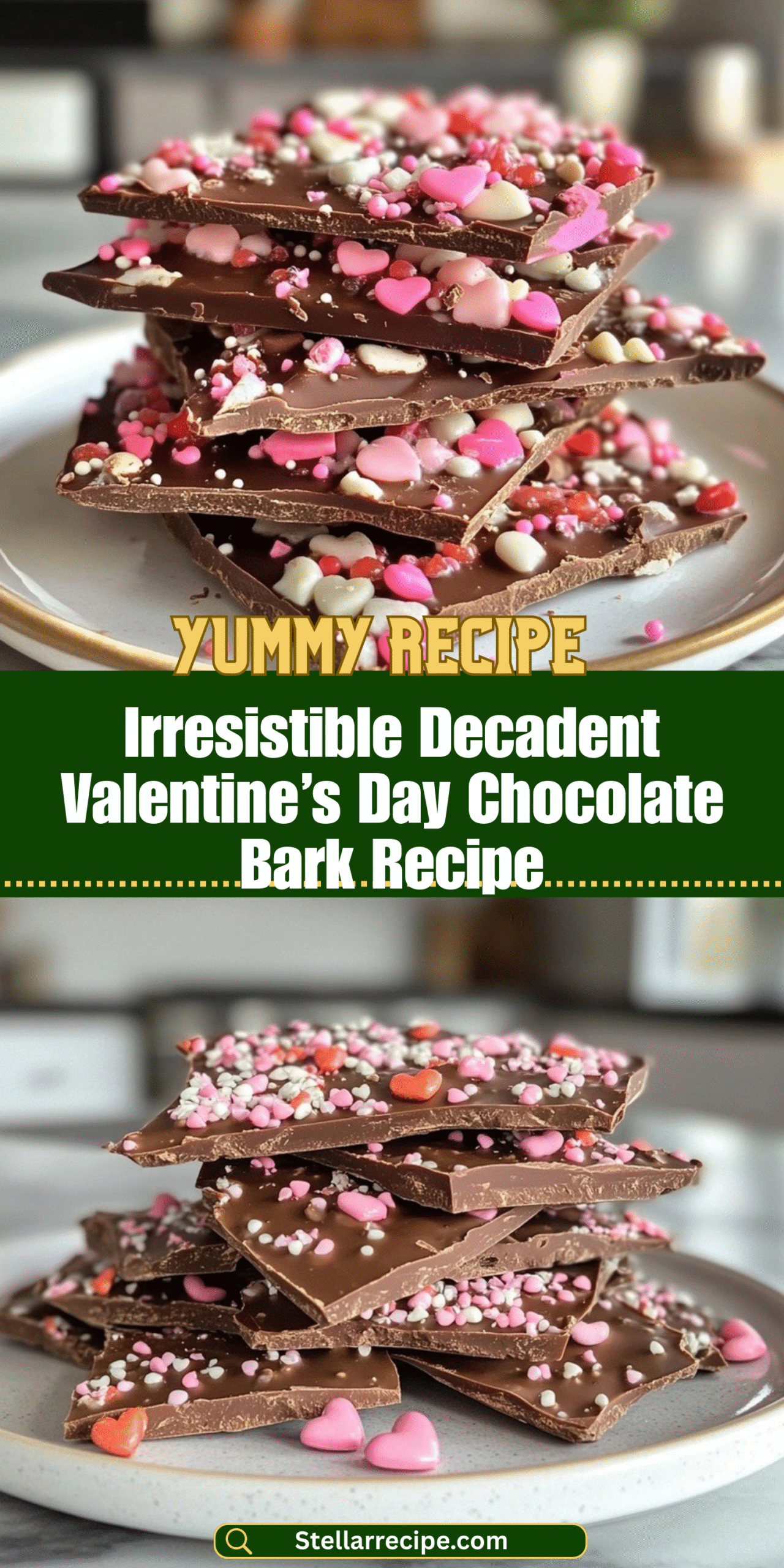 Irresistible Decadent Valentine’s Day Chocolate Bark Recipe