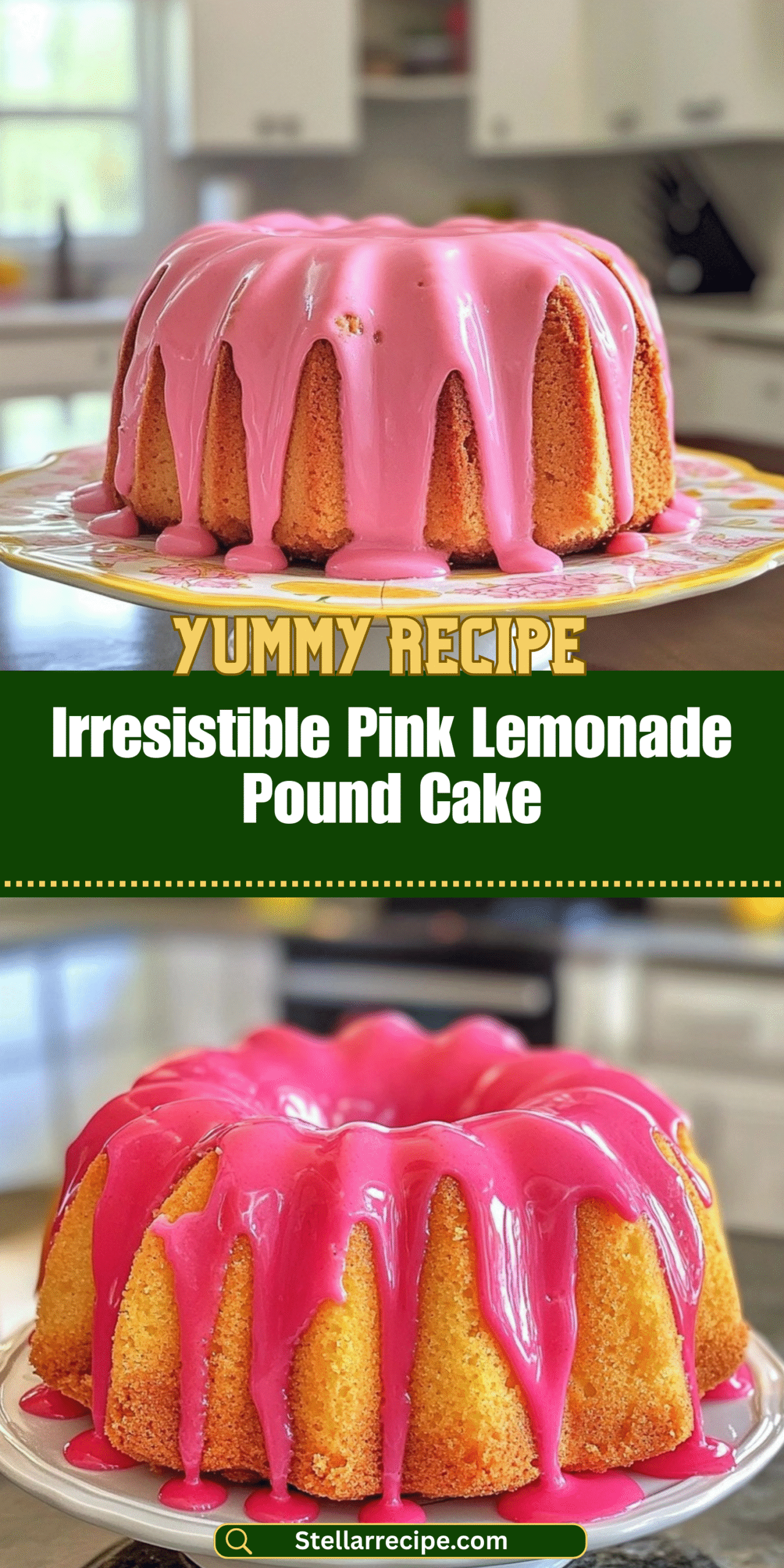 Irresistible Pink Lemonade Pound Cake