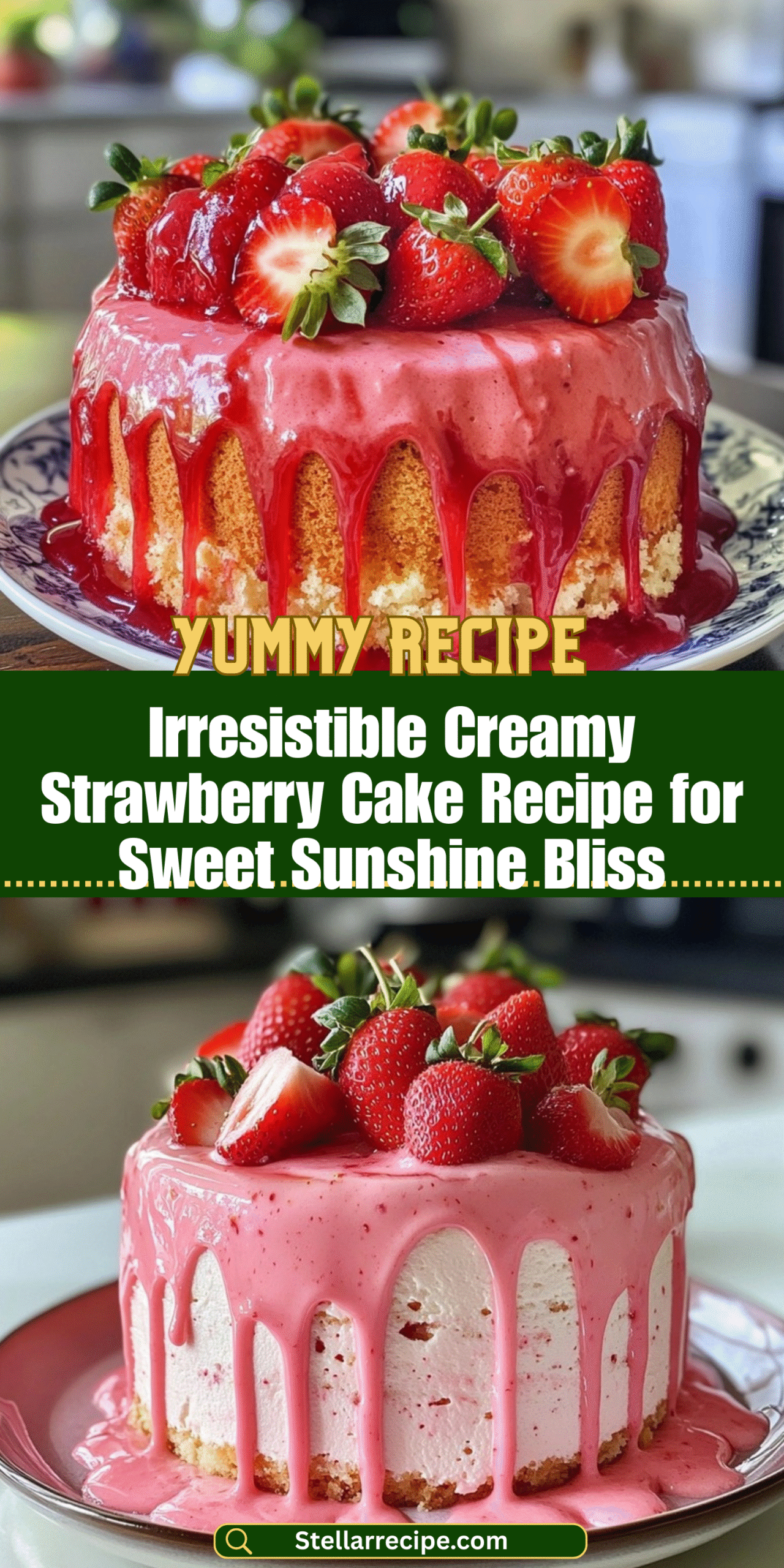 Irresistible Creamy Strawberry Cake Recipe for Sweet Sunshine Bliss