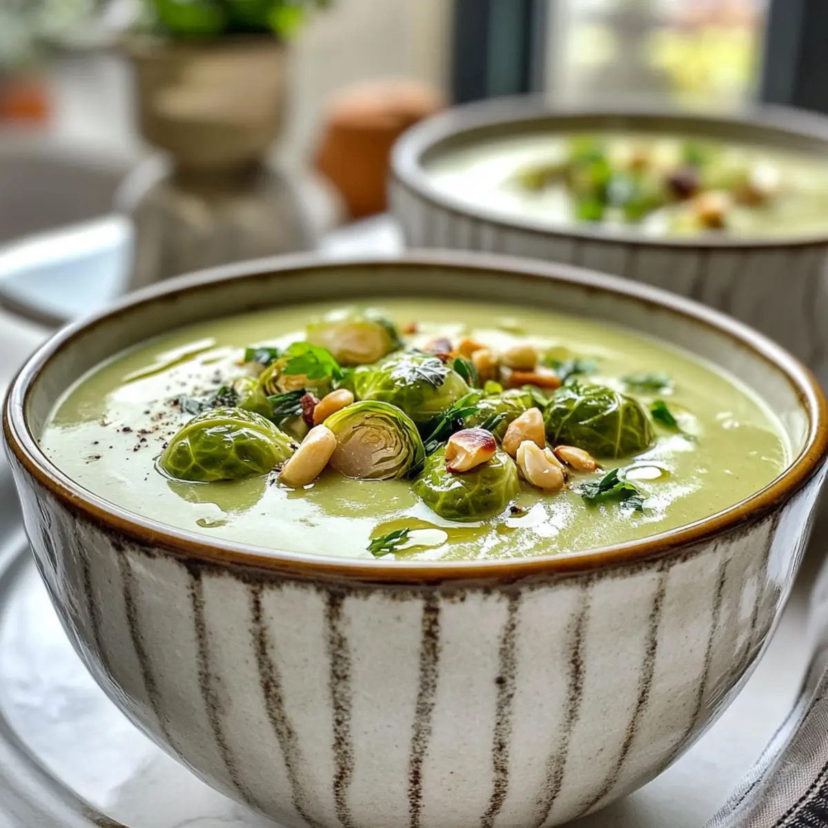 Cozy Creamy Brussels Sprouts Soup