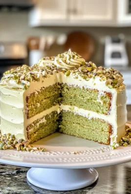 Decadent Pistachio Layer Cake with Cream Cheese Buttercream