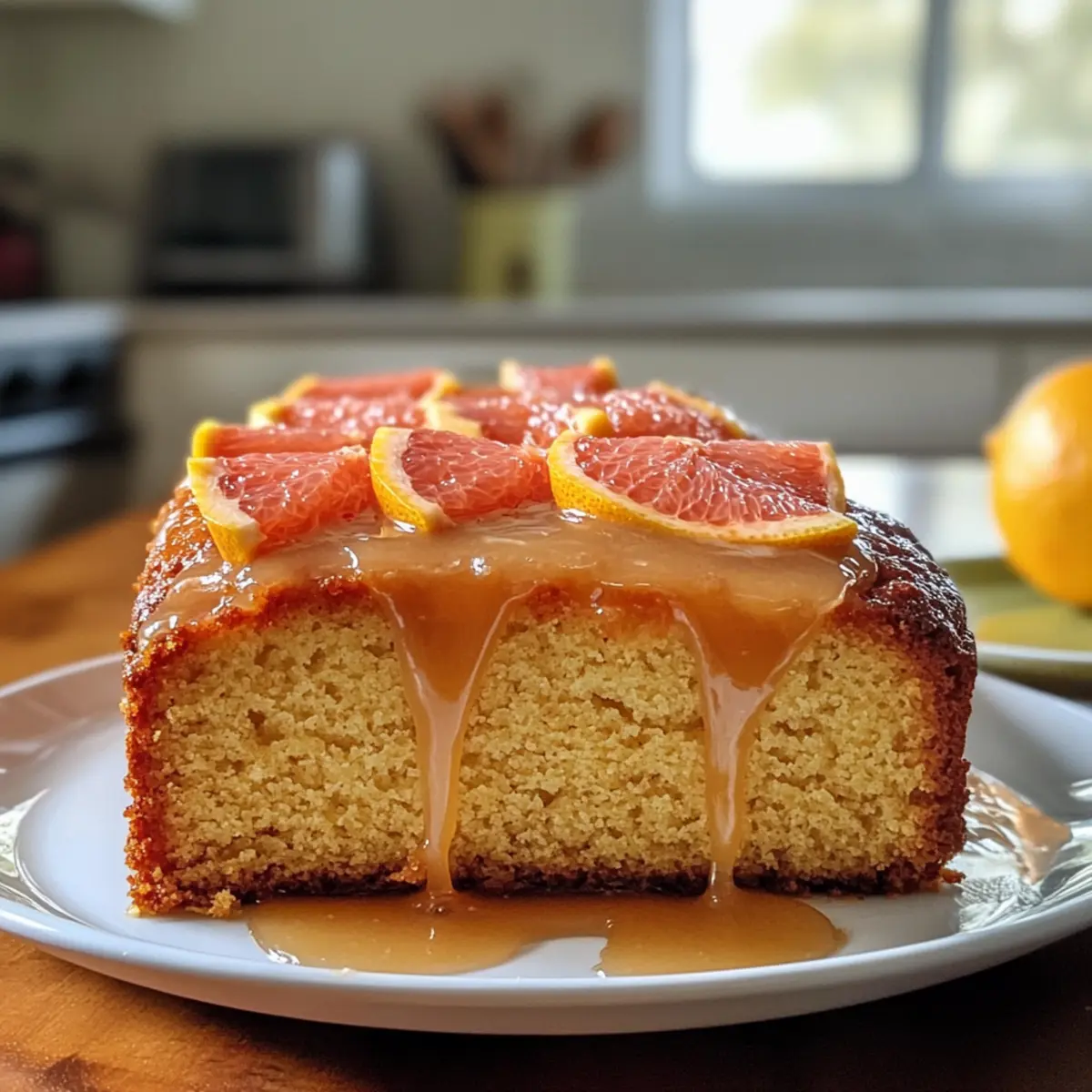 Moist Zesty Vegan Grapefruit Loaf Cake
