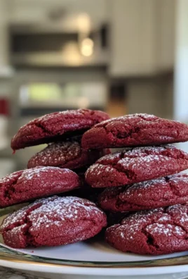Irresistible Fudgy Rich Red Velvet Crinkle Cookies