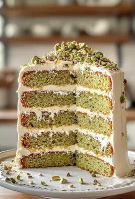 Decadent Pistachio Layer Cake with Cream Cheese Buttercream