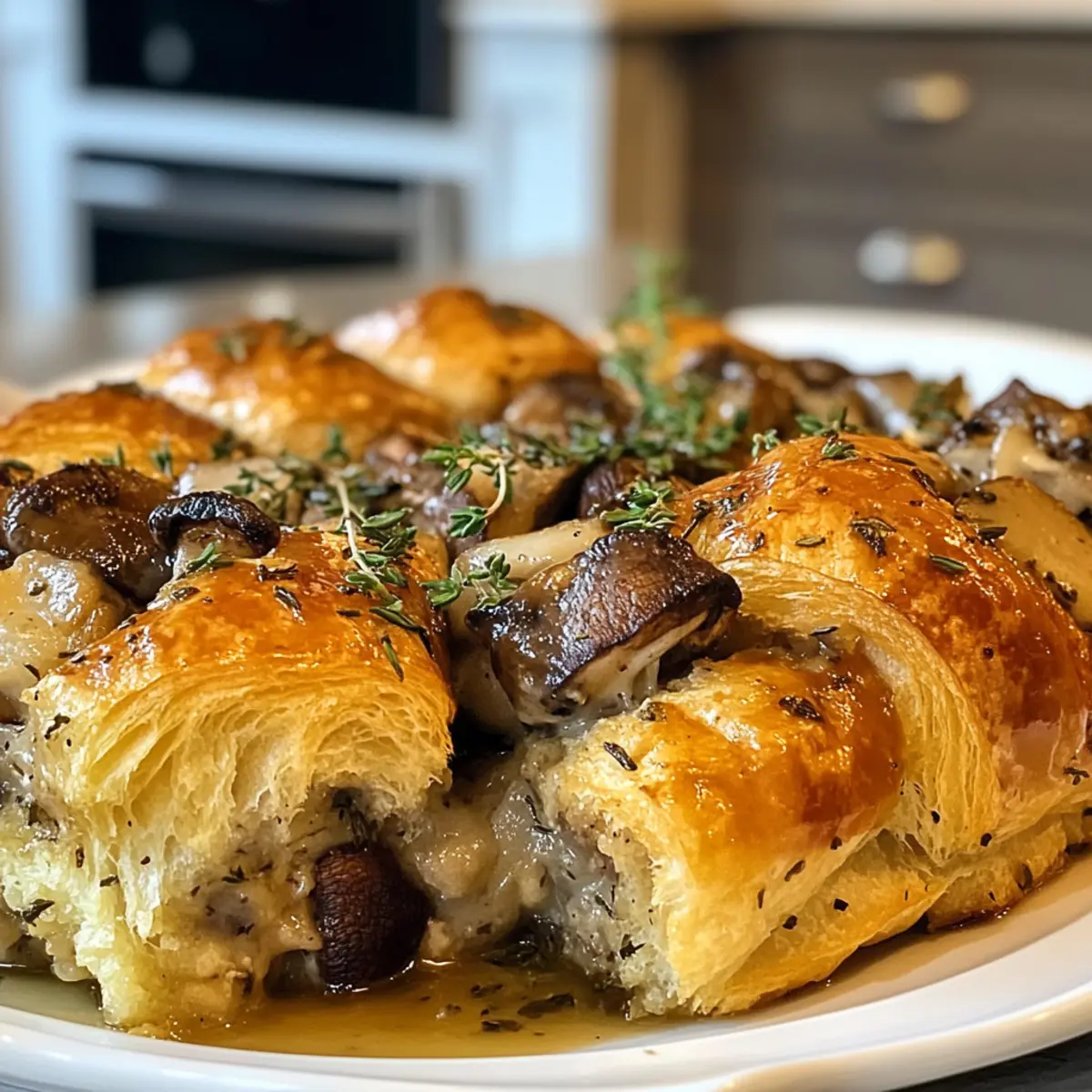 Irresistible Savory Herby Mushroom Croissant Stuffing Recipe