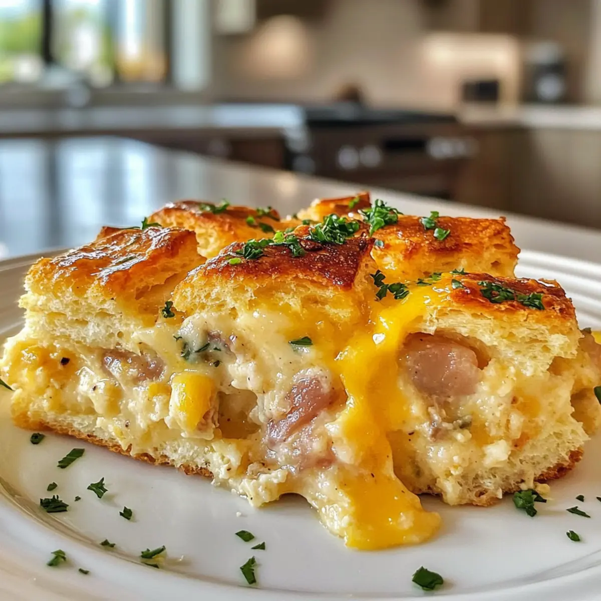 Irresistible Savory Breakfast Casserole with Biscuits Recipe