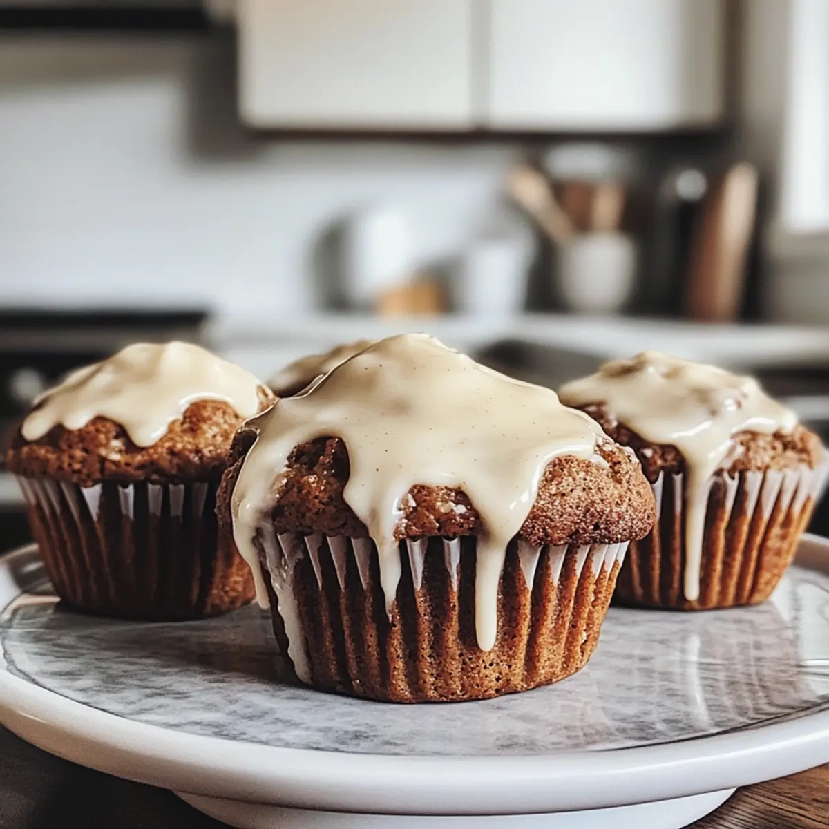 Irresistible Spiced Gingerbread Muffins With Cream Cheese Icing