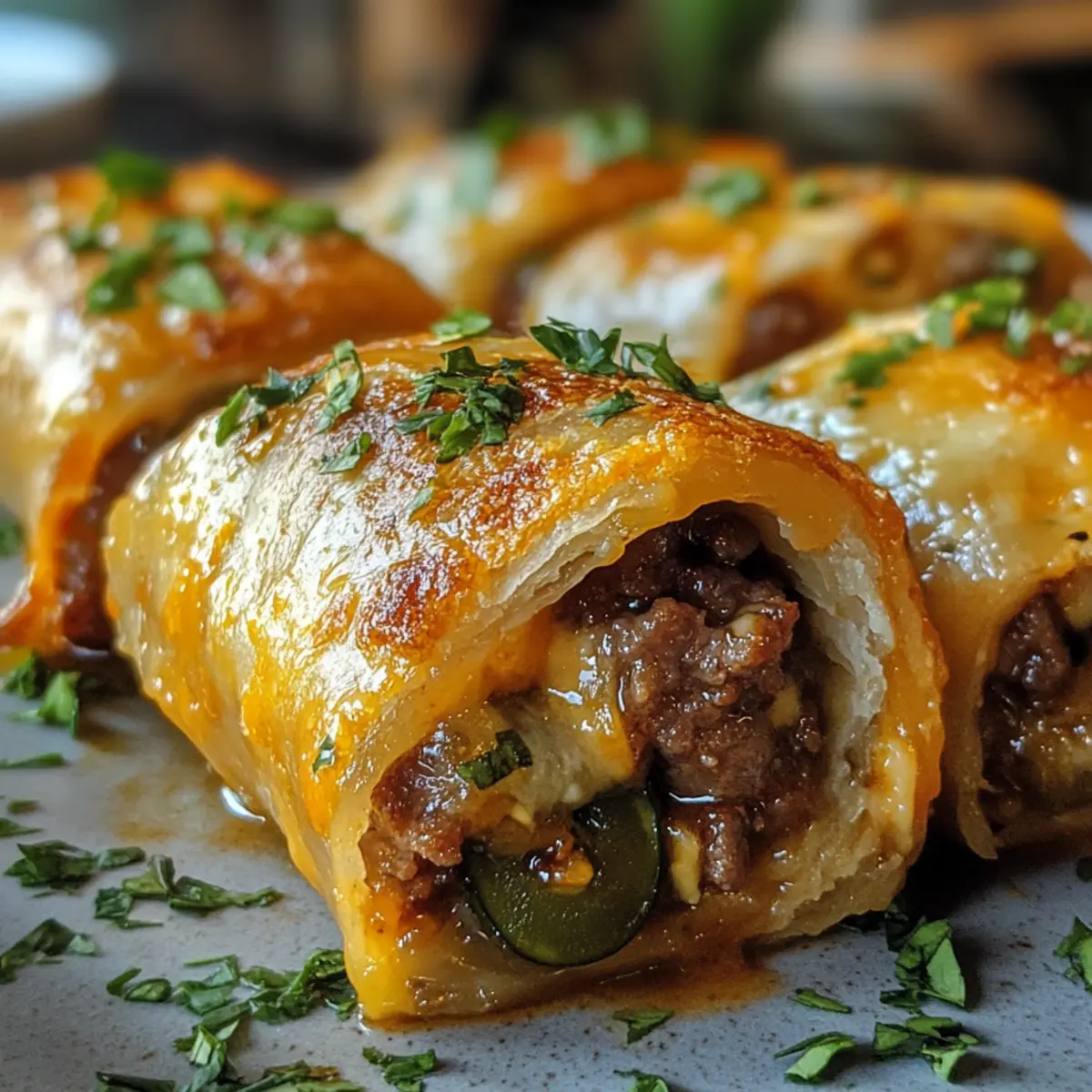 Irresistible Spicy Beef Sausage Rolls with Jalapeño & Cheese