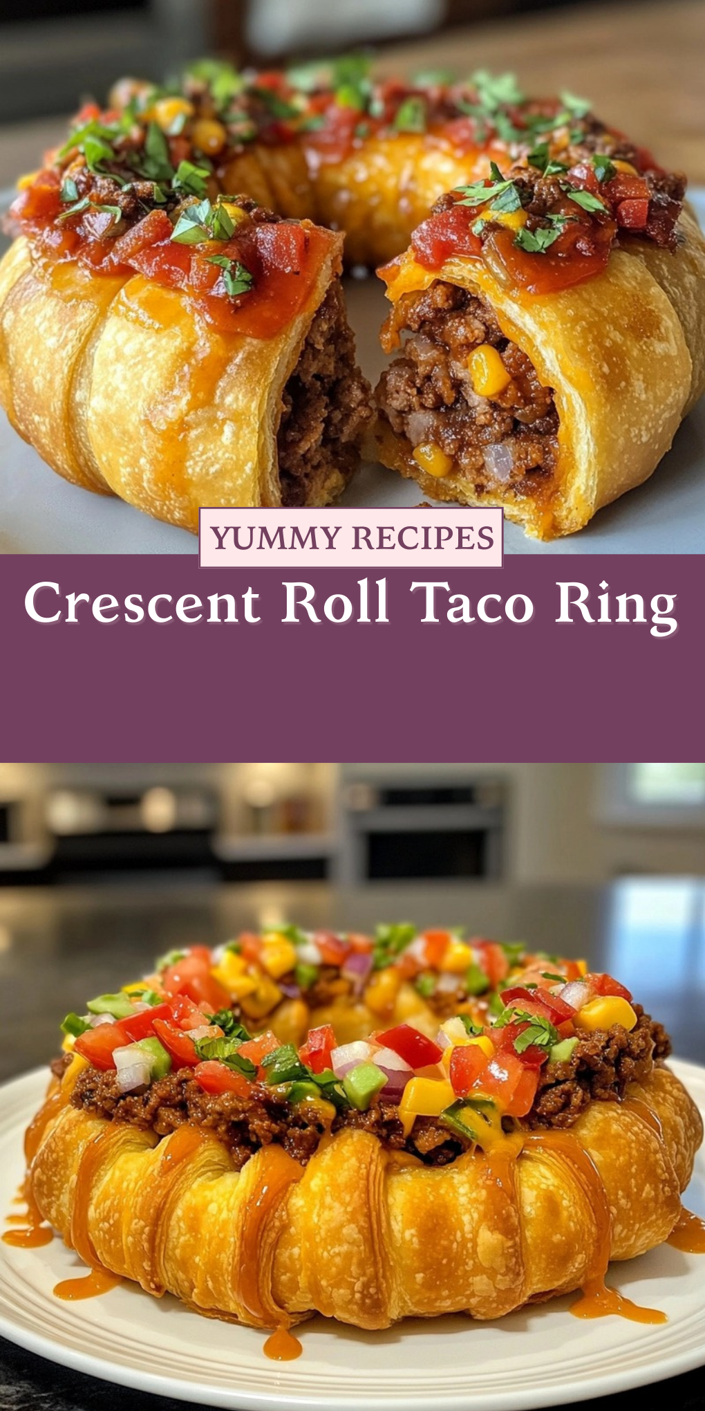 Crescent Roll Taco Ring