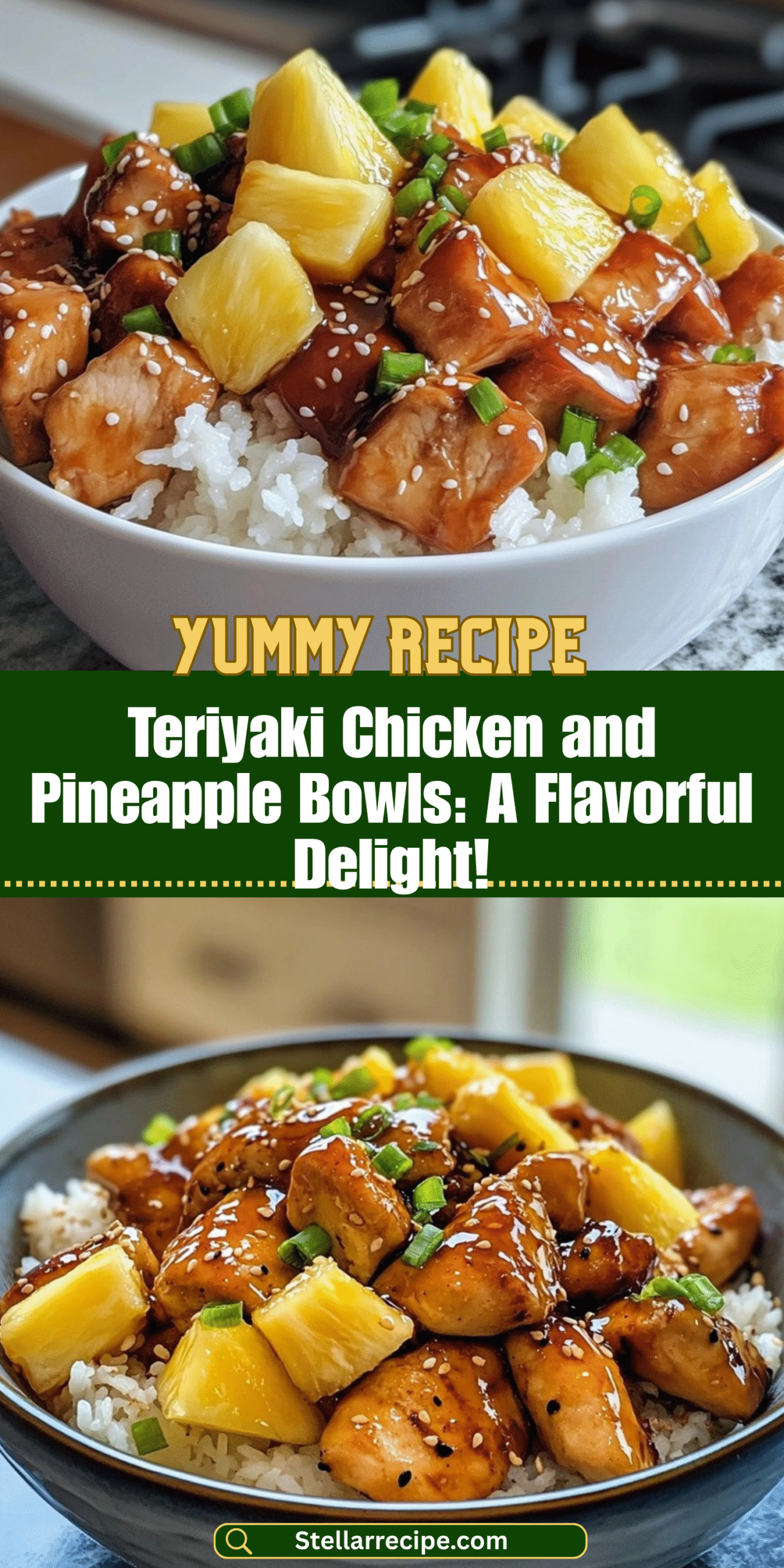 Teriyaki Chicken and Pineapple Bowls: A Flavorful Delight!