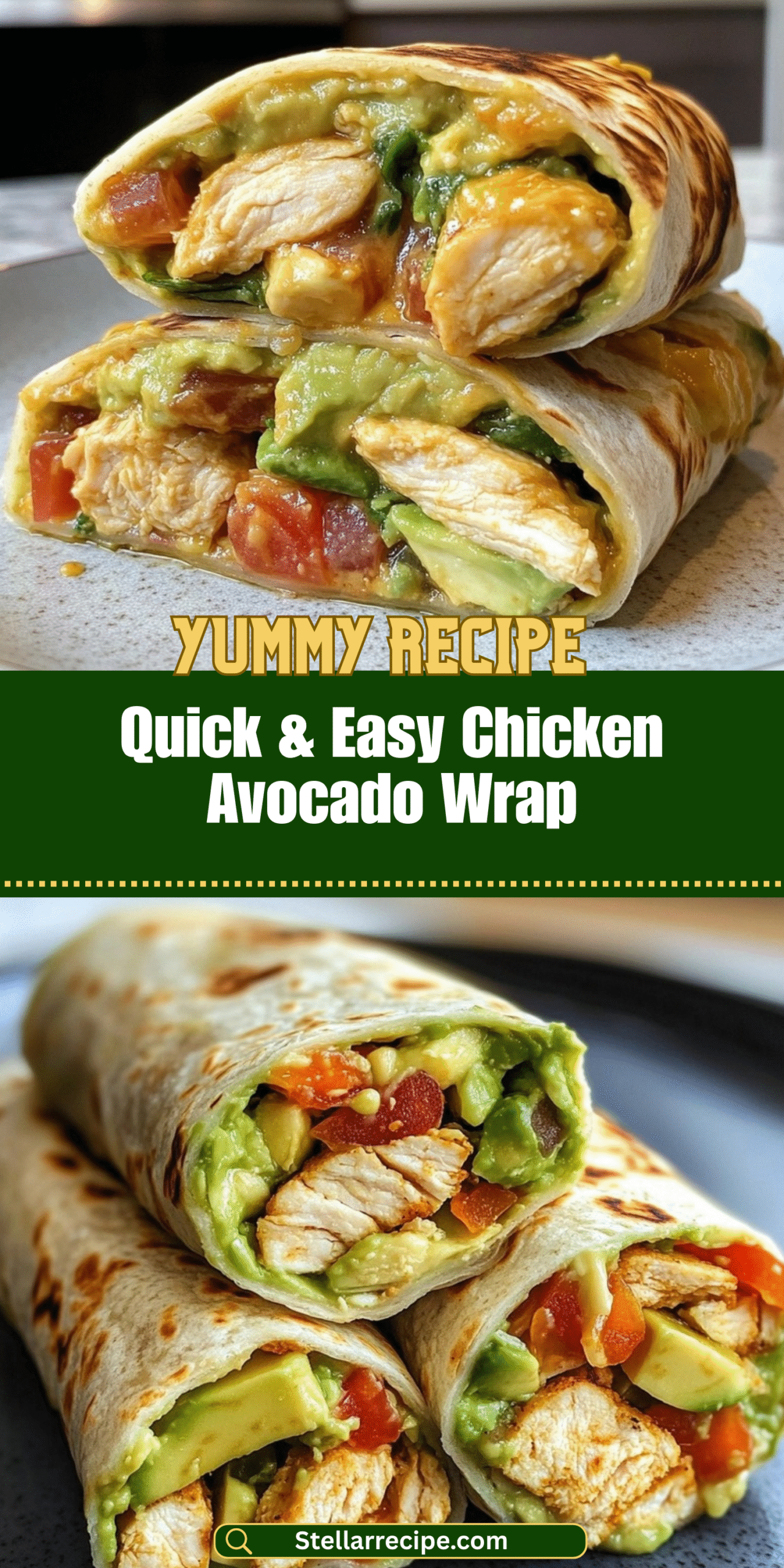 Quick & Easy Chicken Avocado Wrap