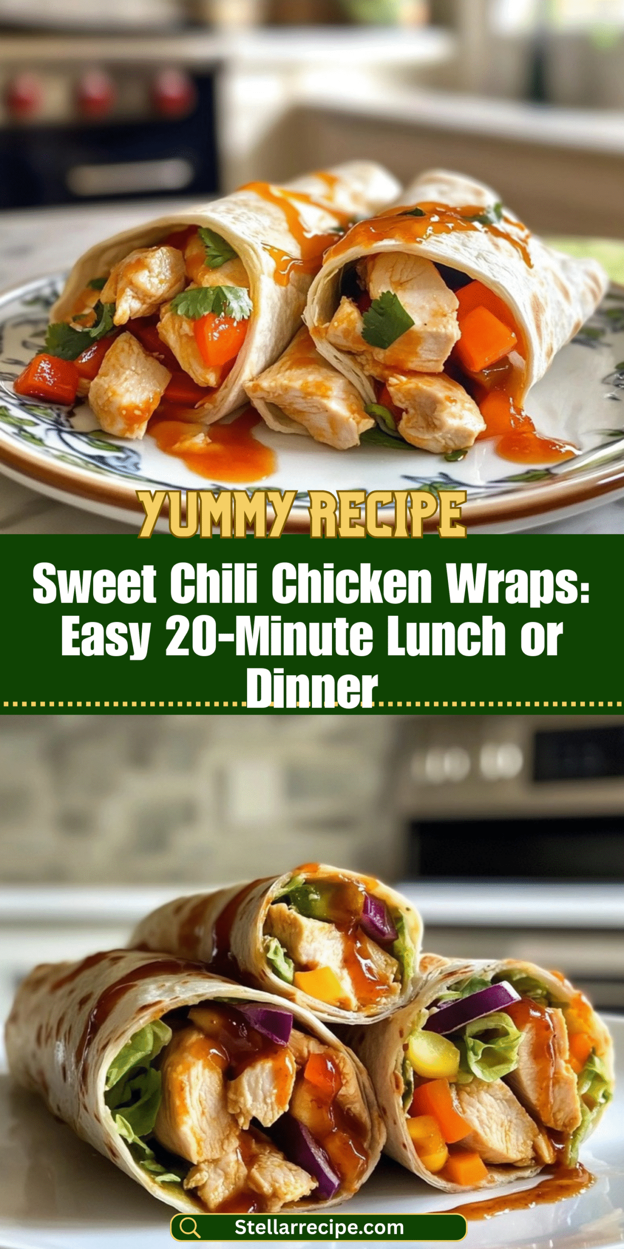 Sweet Chili Chicken Wraps: Easy 20-Minute Lunch or Dinner