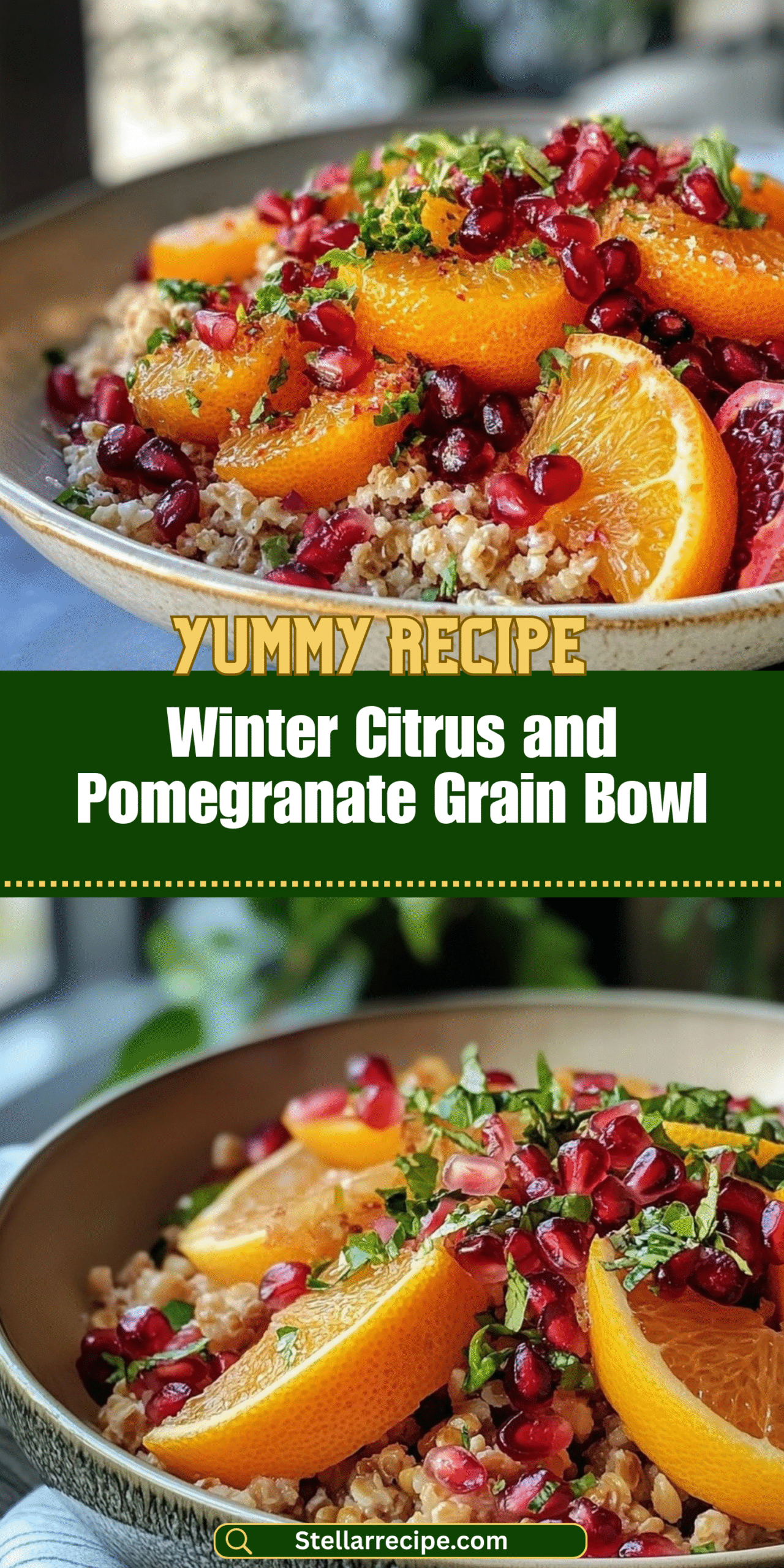 Winter Citrus and Pomegranate Grain Bowl