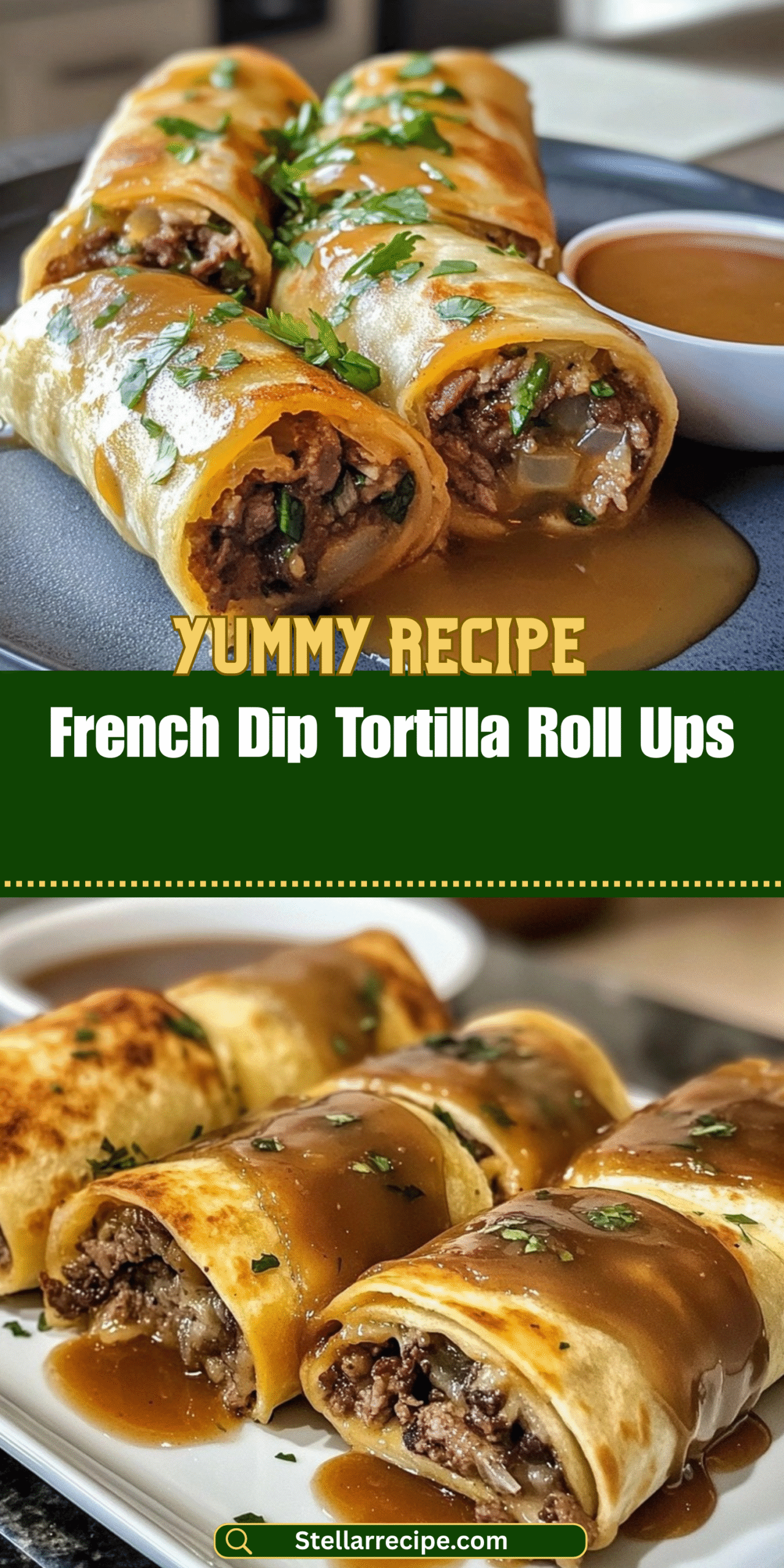 French Dip Tortilla Roll Ups