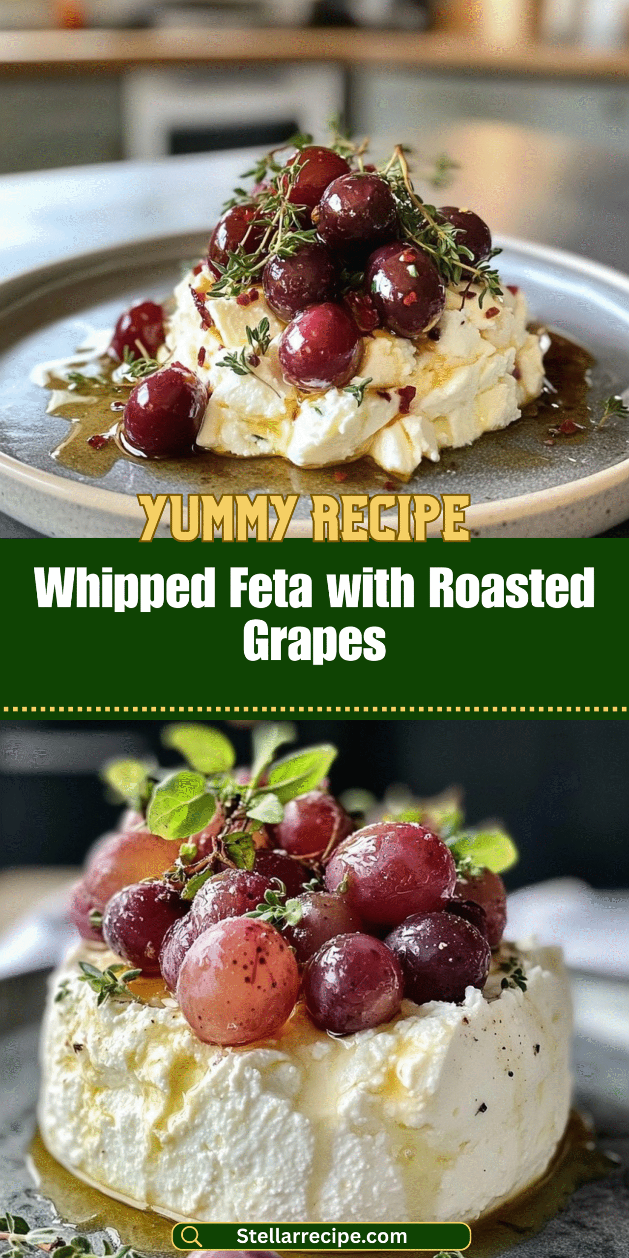 Whipped Feta with Roasted Grapes