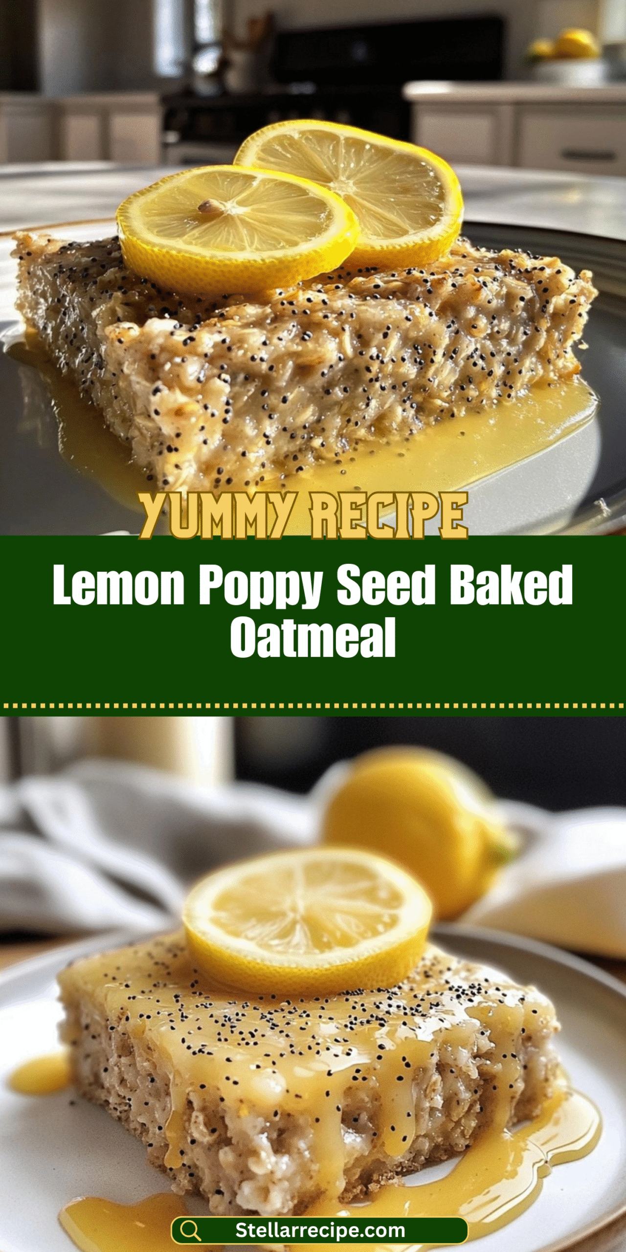 Lemon Poppy Seed Baked Oatmeal