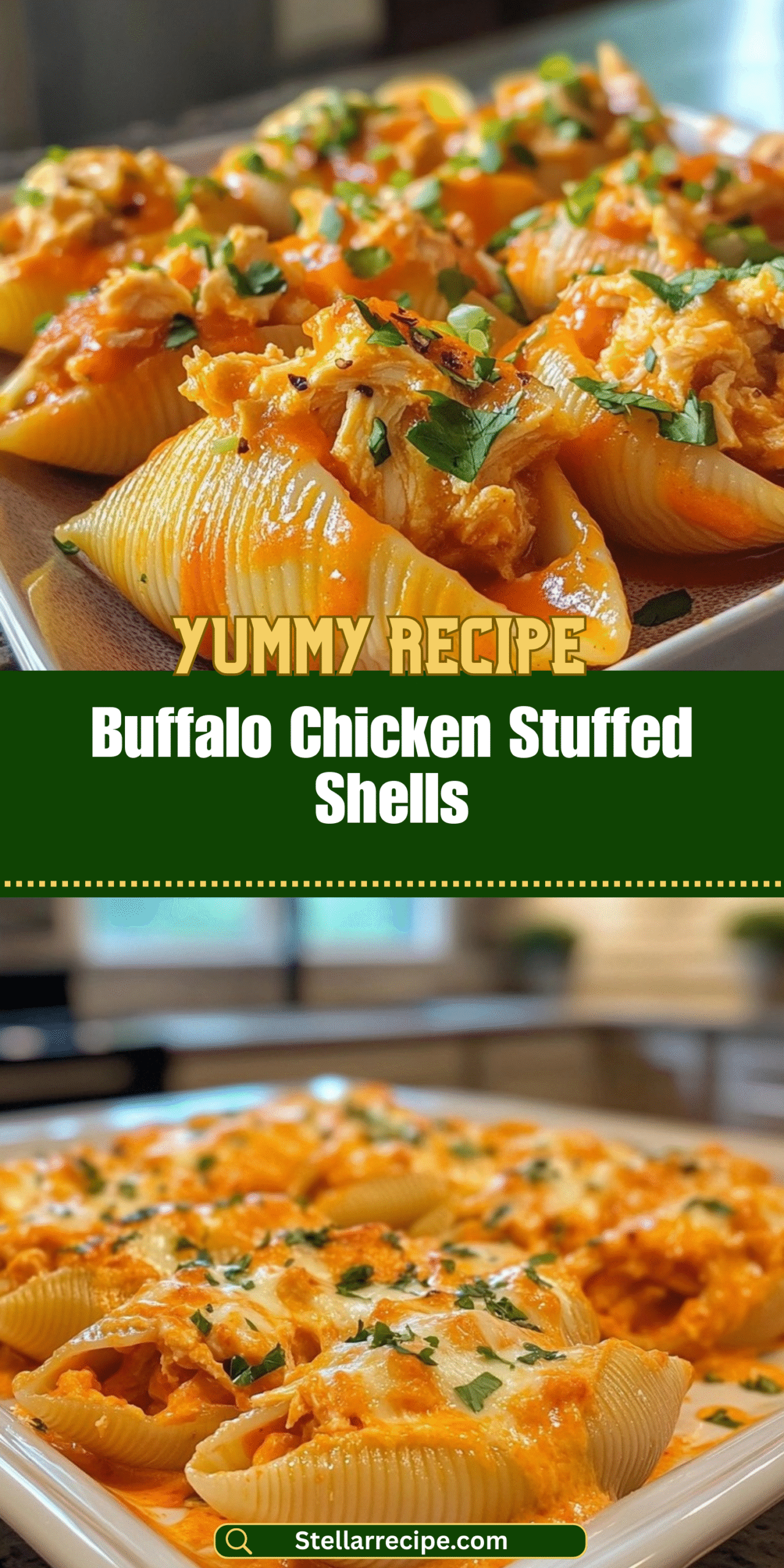 Buffalo Chicken Stuffed Shells