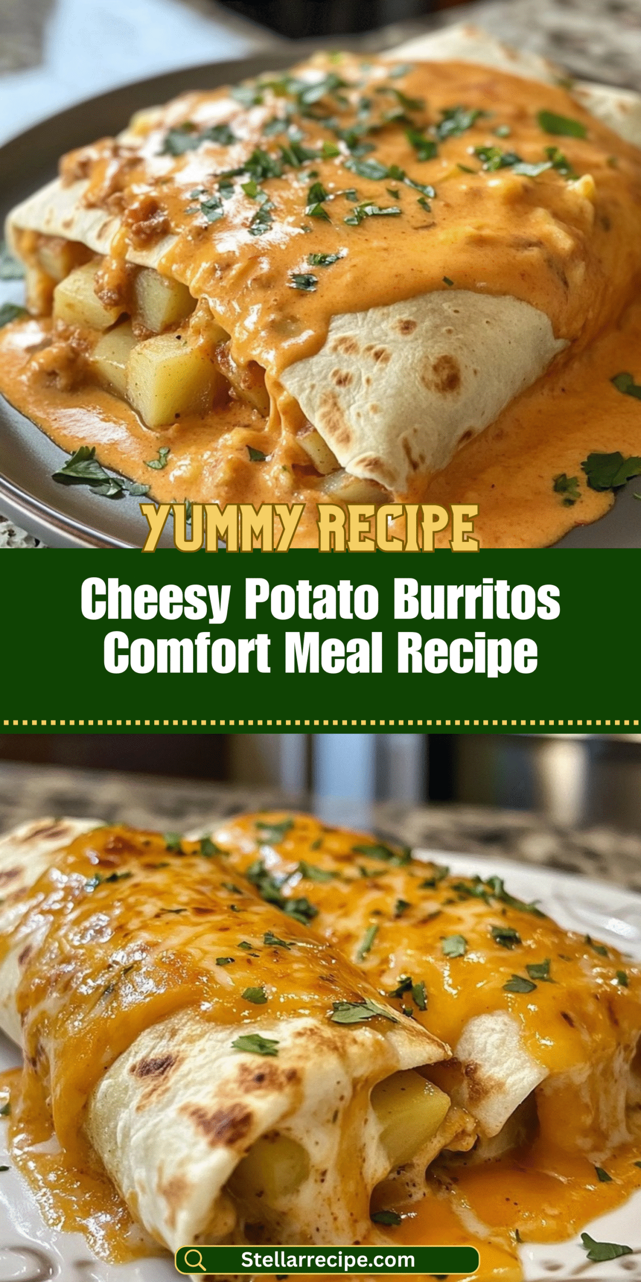 Cheesy Potato Burritos Comfort Meal Recipe
