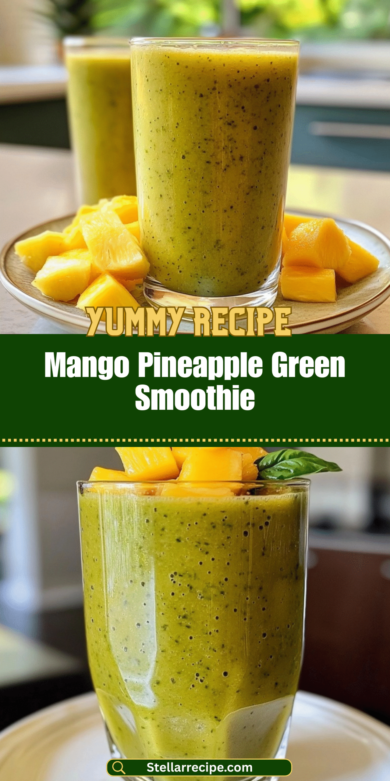Mango Pineapple Green Smoothie