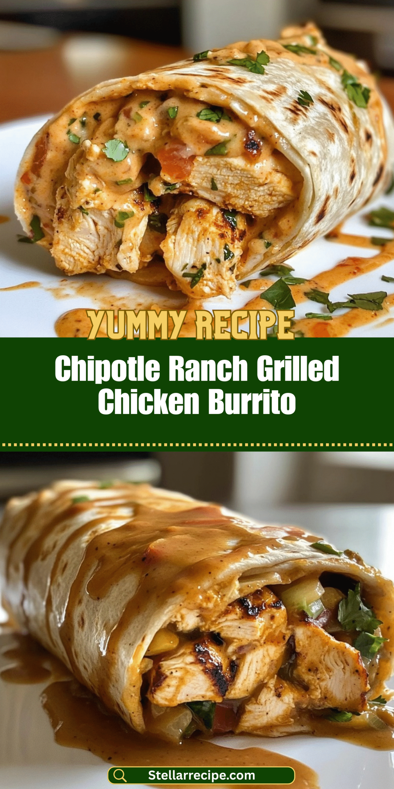 Chipotle Ranch Grilled Chicken Burrito
