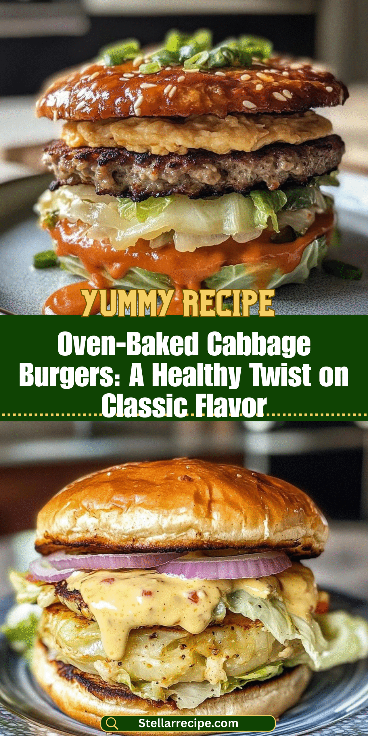 Oven-Baked Cabbage Burgers: A Healthy Twist on Classic Flavor