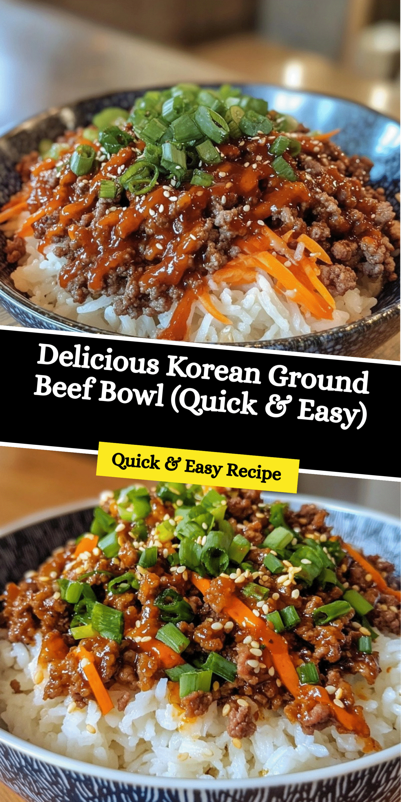 Delicious Korean Ground Beef Bowl (Quick & Easy)