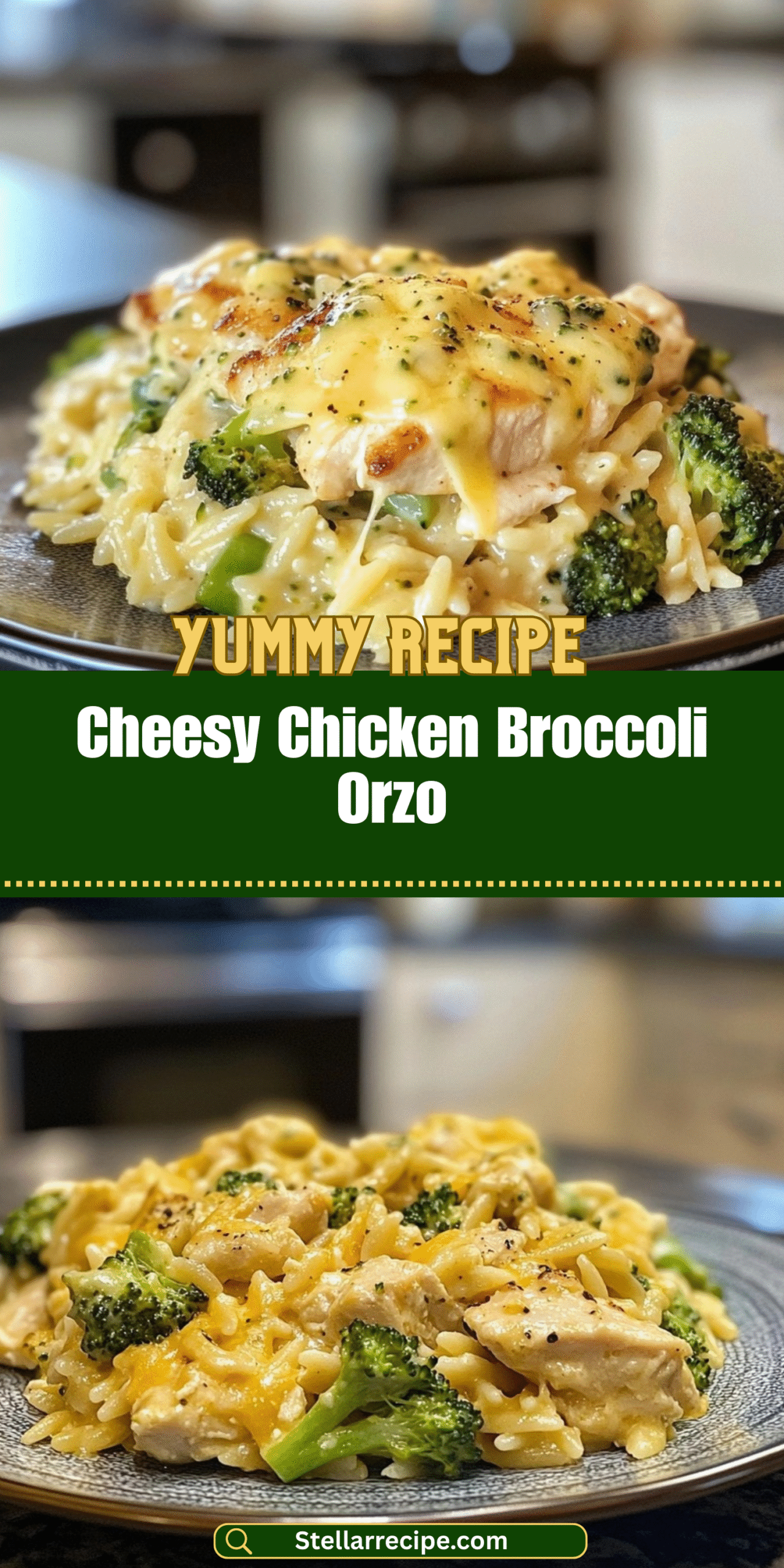 Cheesy Chicken Broccoli Orzo