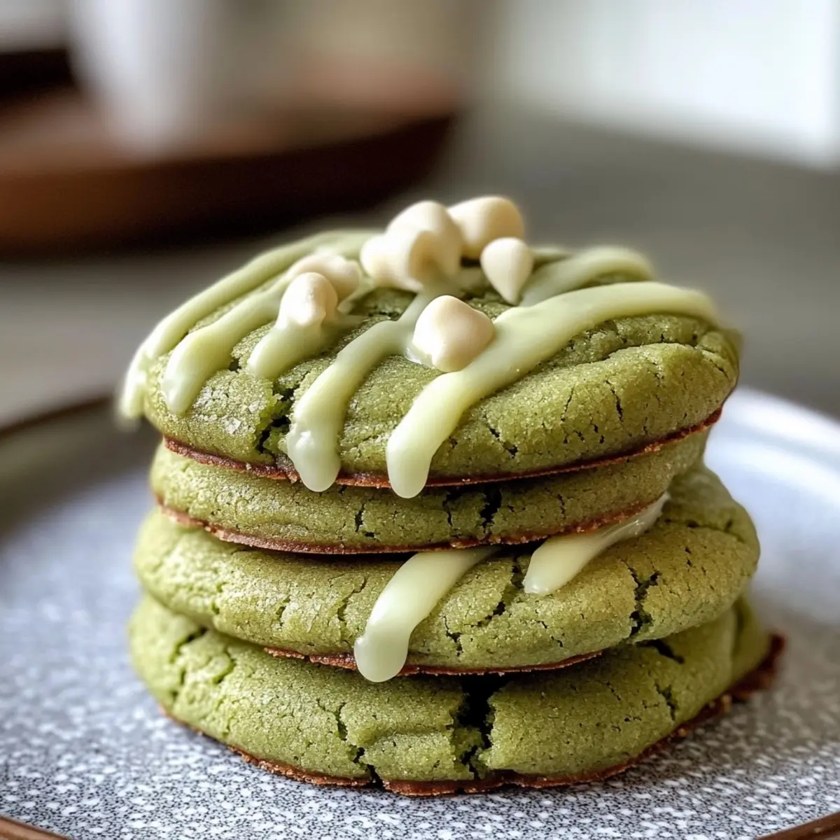 White Chocolate Matcha Mint Cookies