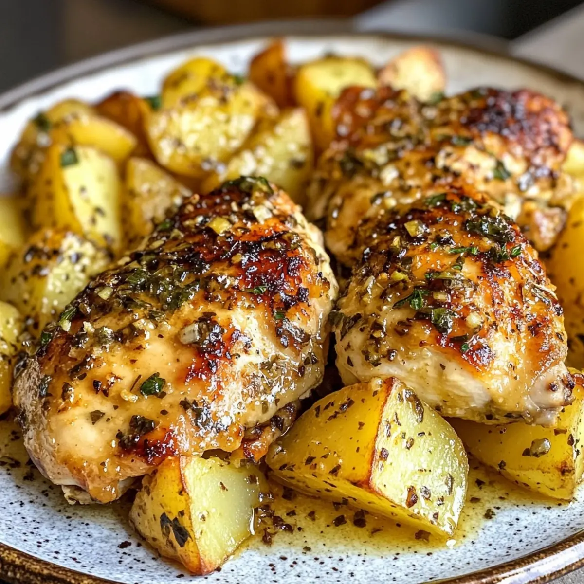 Garlic Butter Chicken and Potatoes Skillet