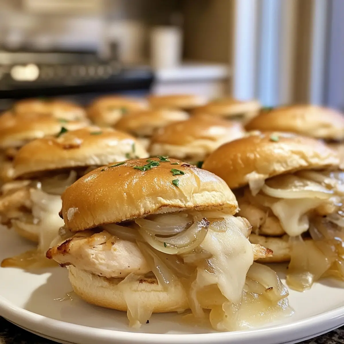 French Onion Chicken Sliders
