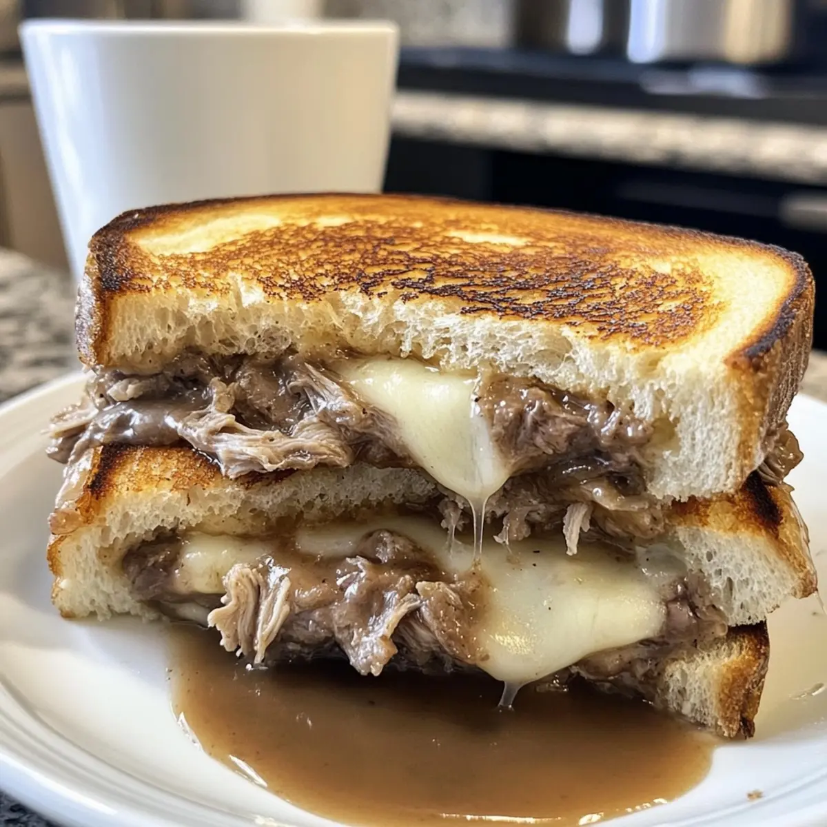 French Dip Grilled Cheese