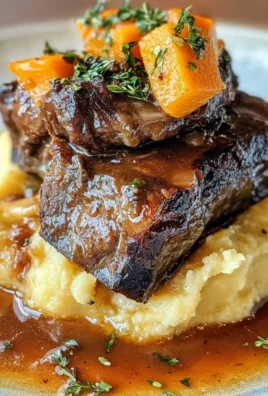 Slow Cooker Braised Short Ribs with Parsnip Puree