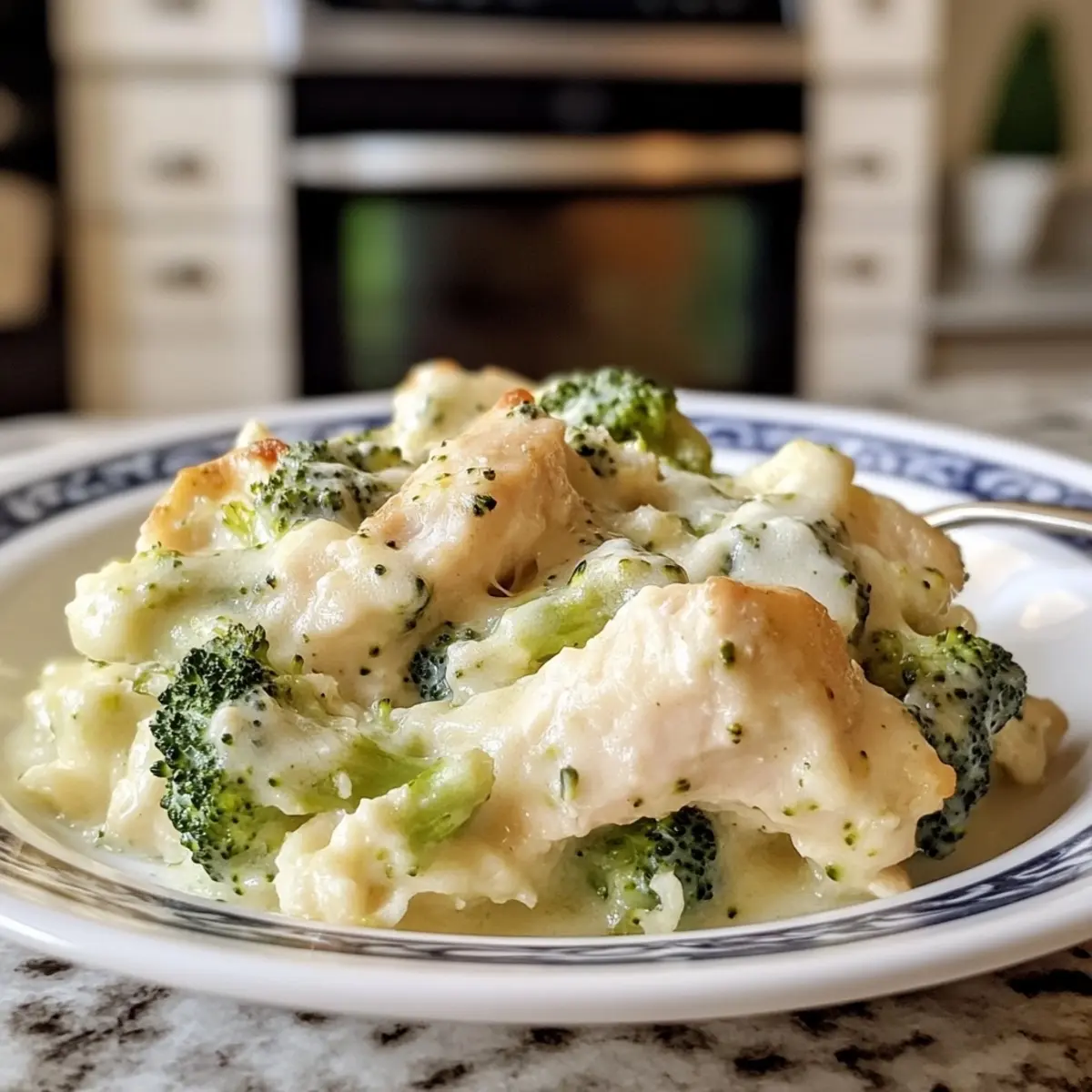 Keto Chicken Alfredo Broccoli Bake