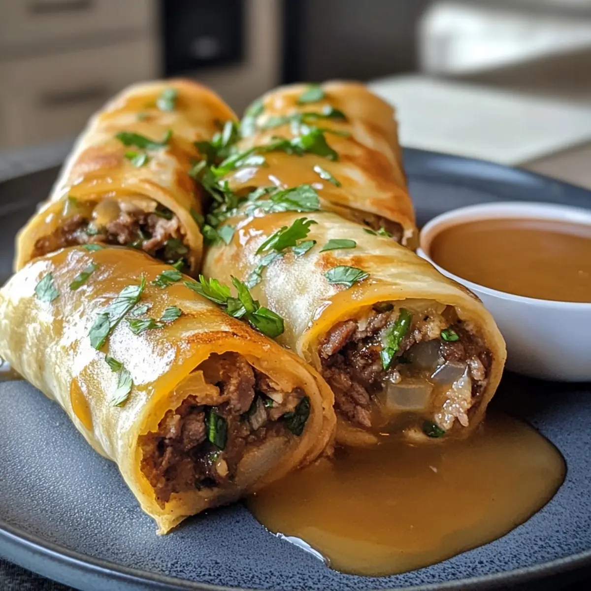 French Dip Tortilla Roll Ups