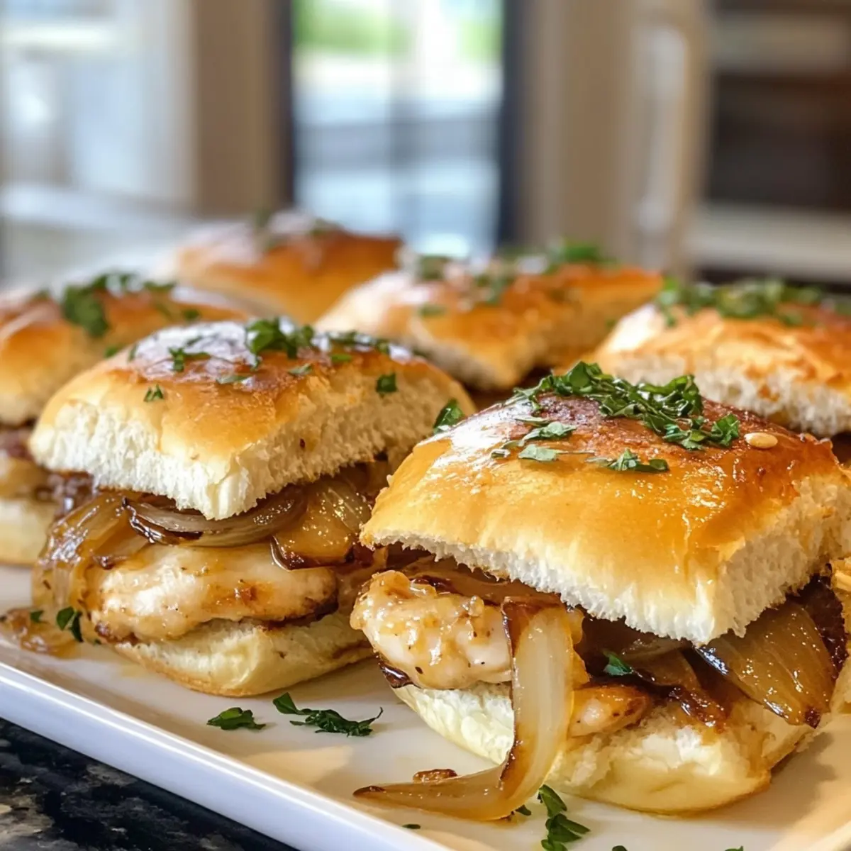French Onion Chicken Sliders