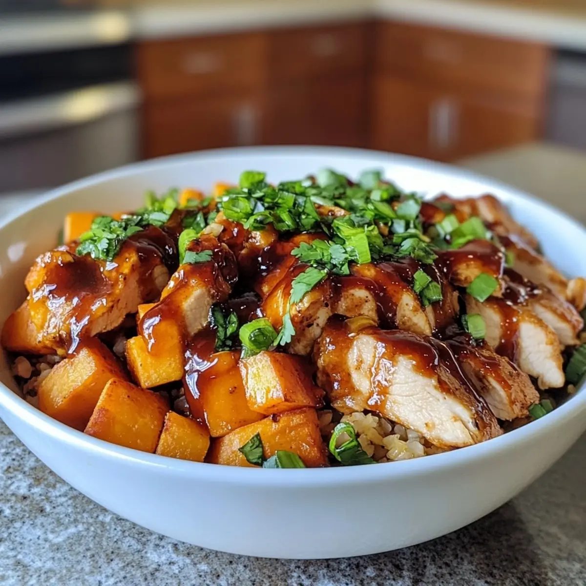 BBQ Chicken Sweet Potato Bowl