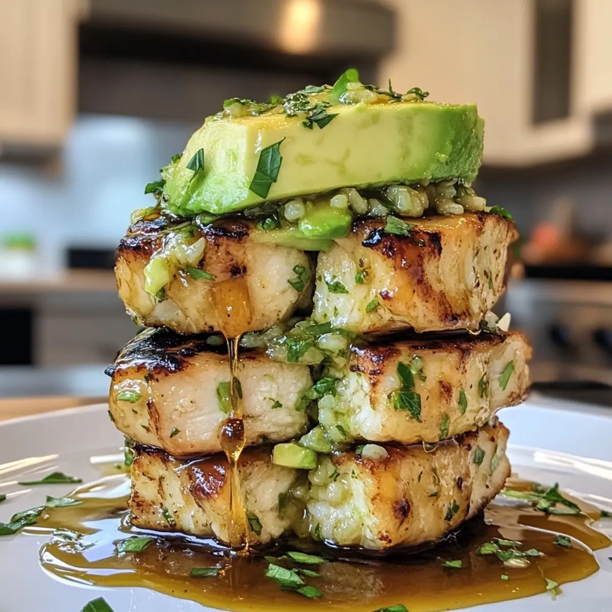 Tangy Honey Lime Chicken & Avocado Rice Stack That Delights