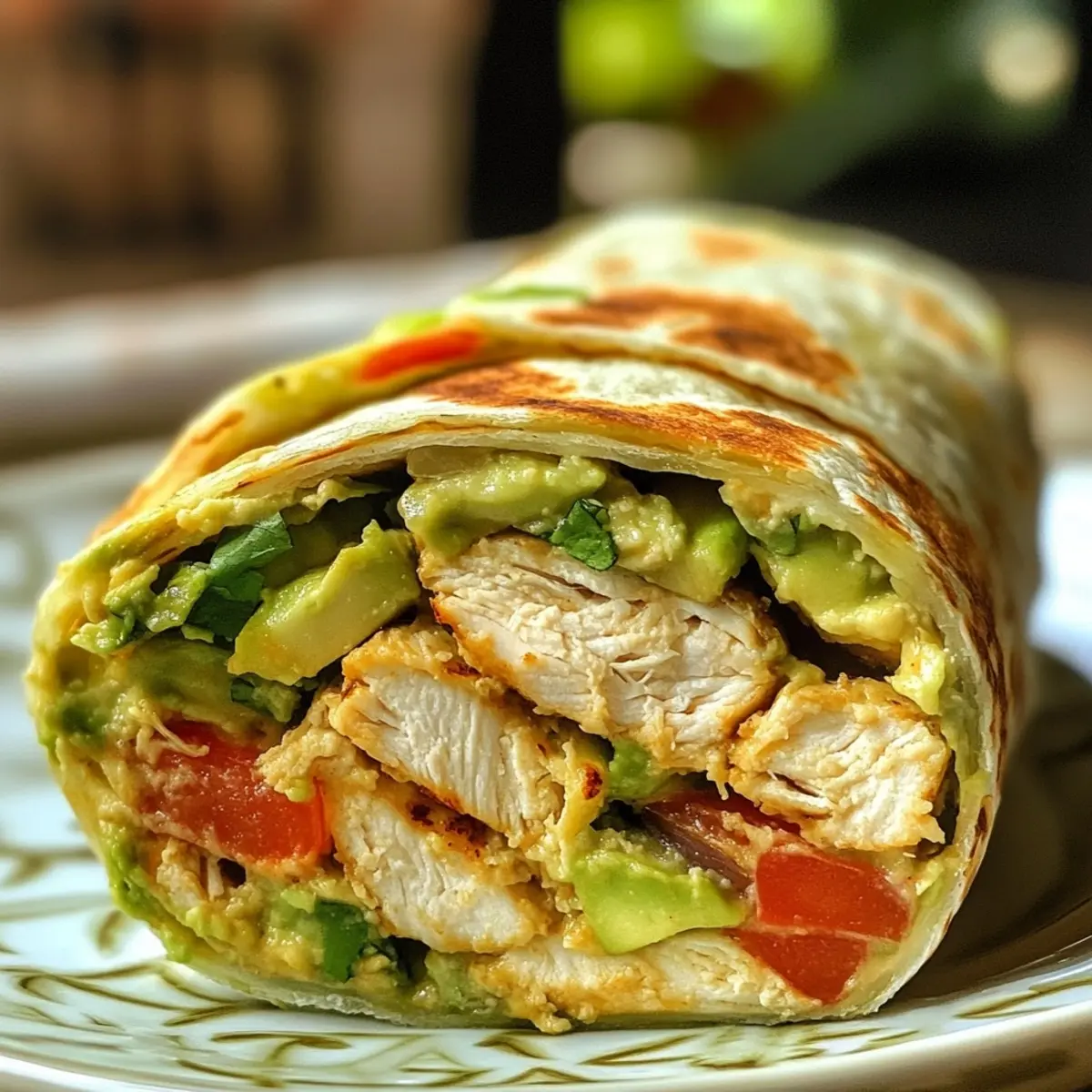 Quick & Easy Chicken Avocado Wrap