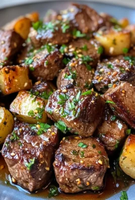 Garlic Steak Bites and Potatoes Recipe