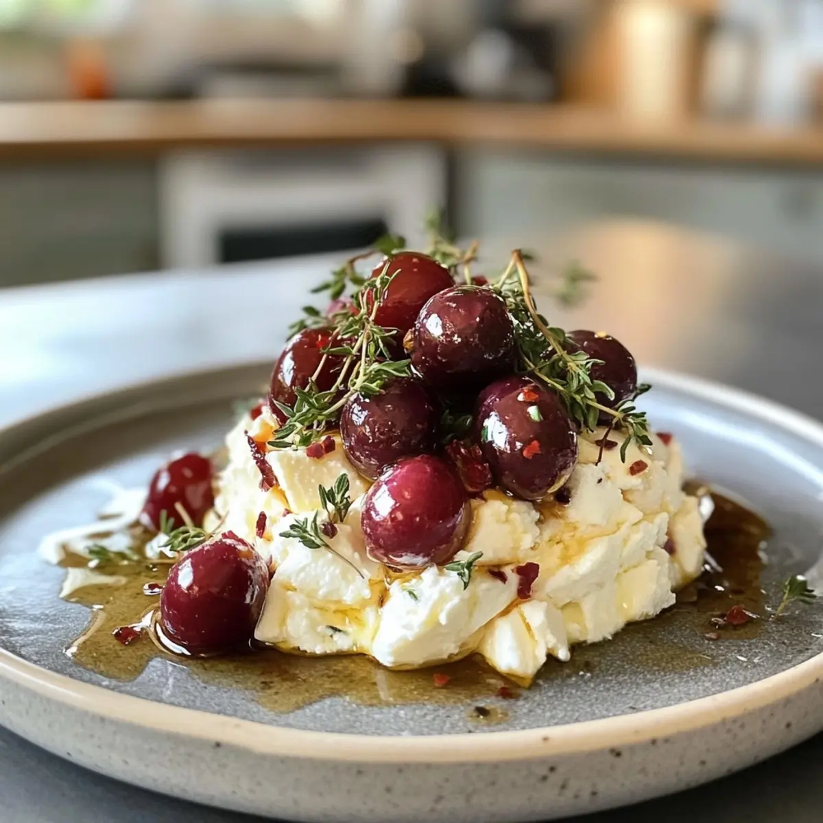 Whipped Feta with Roasted Grapes