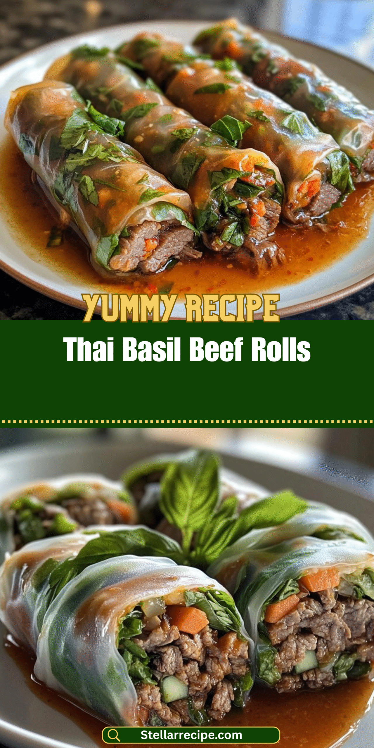 Thai Basil Beef Rolls