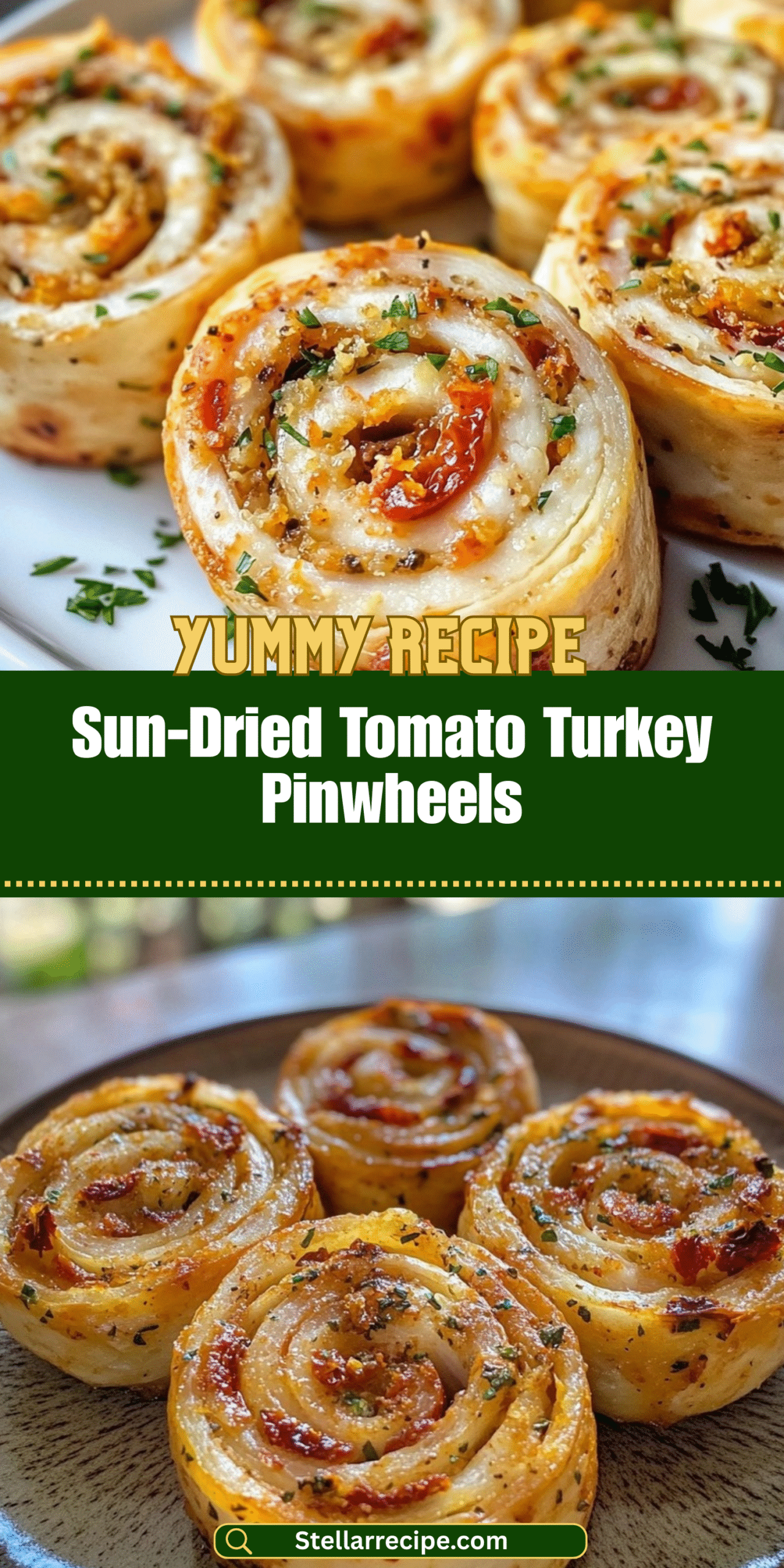 Sun-Dried Tomato Turkey Pinwheels