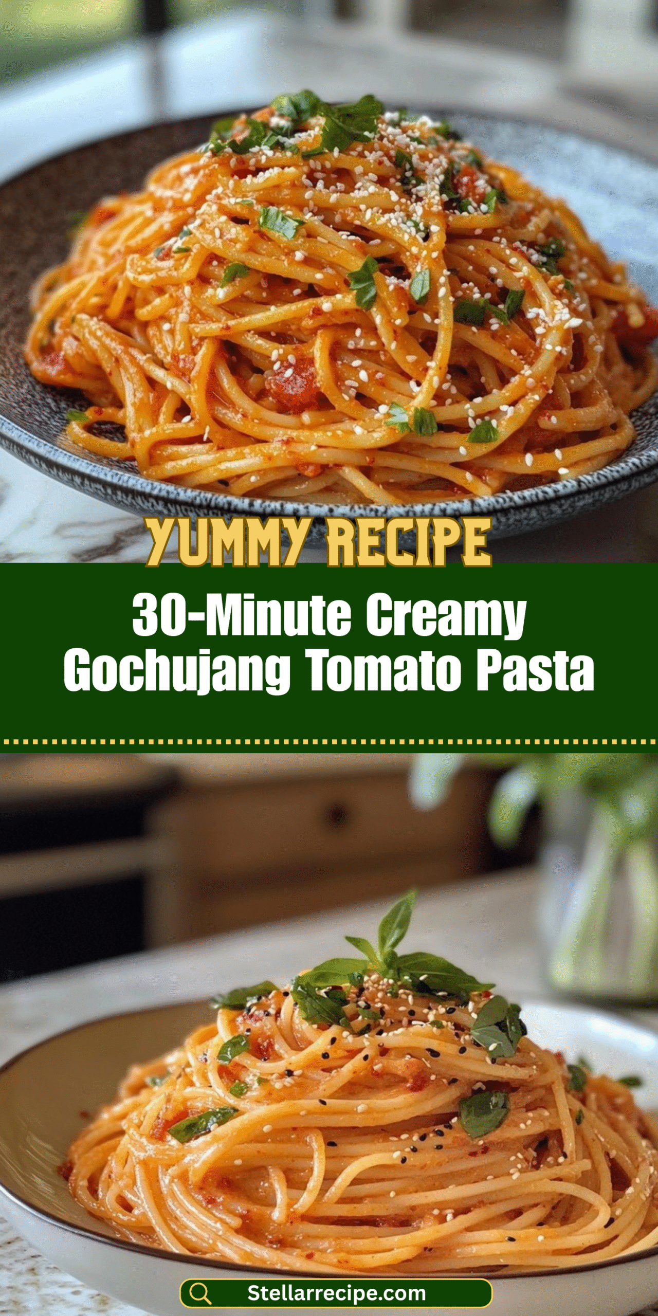 30-Minute Creamy Gochujang Tomato Pasta