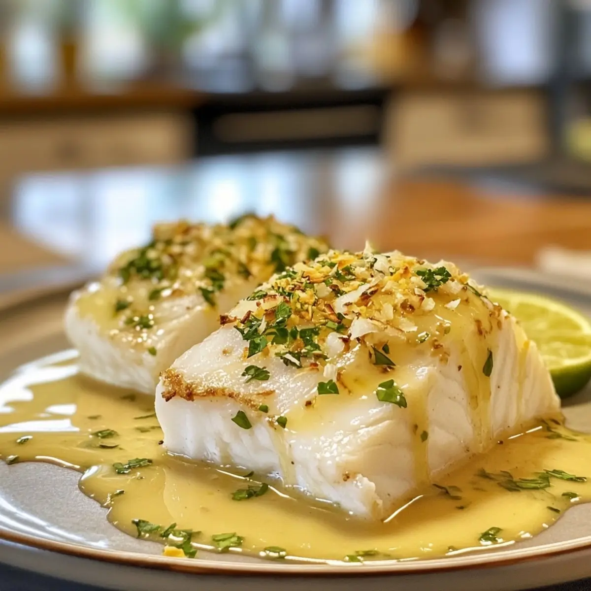 Coconut Lime Poached White Fish